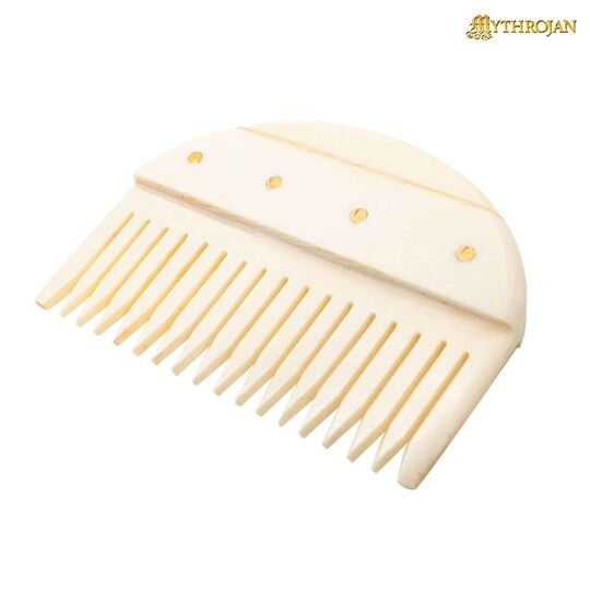 Mythrojan Wide teeth Handmade Germanic Bone Comb Mythrojan Wide teeth Handmade Germanic Bone Comb