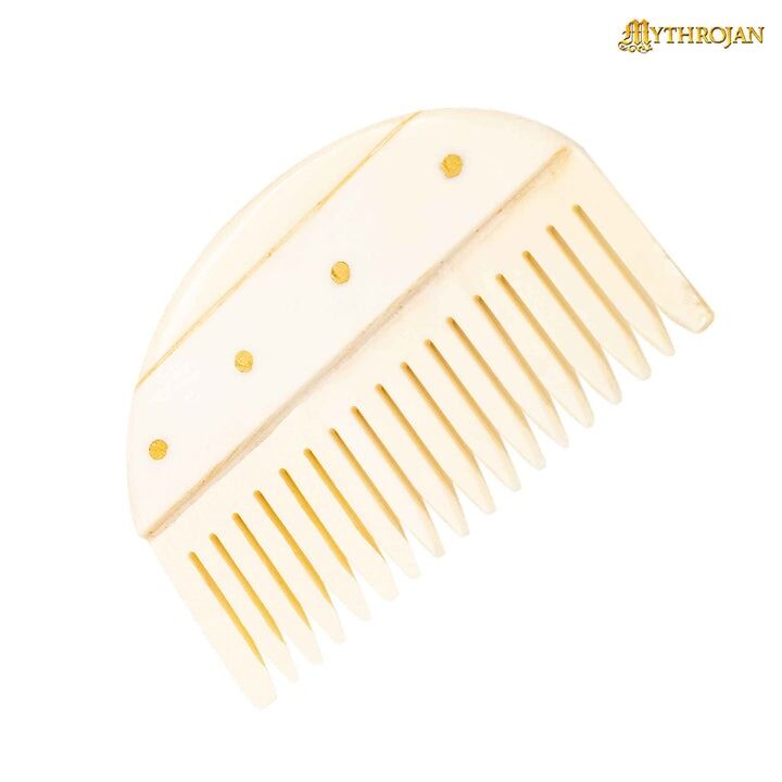 Mythrojan Wide teeth Handmade Germanic Bone Comb Mythrojan Wide teeth Handmade Germanic Bone Comb
