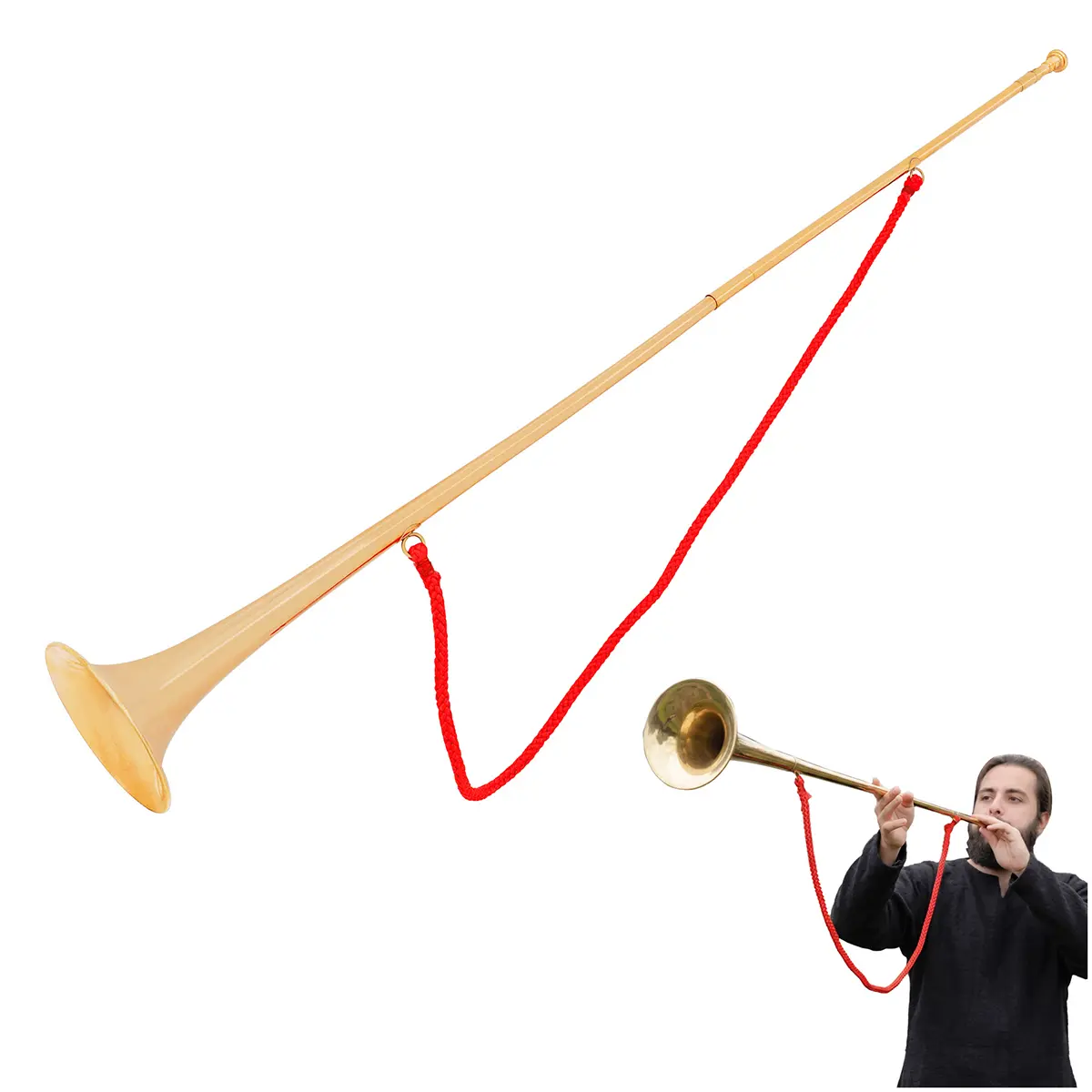 Medieval Brass Herald's Trumpet