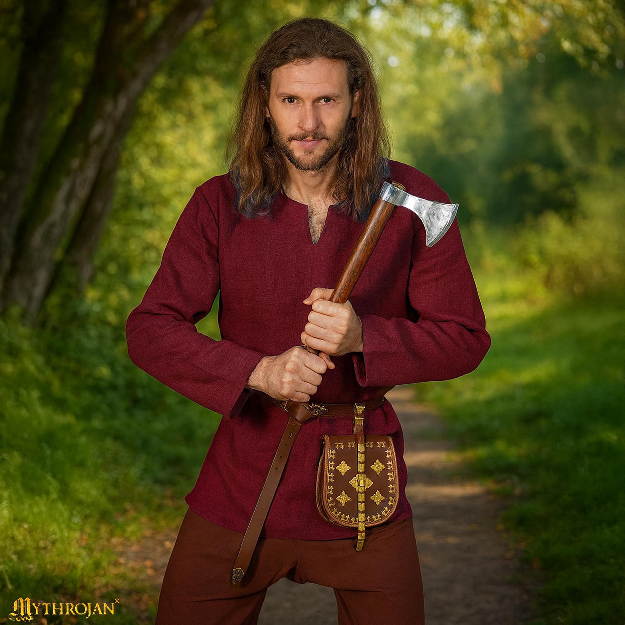 Sigrid Viking Tunic - 100% Linen Short Medieval Tunic