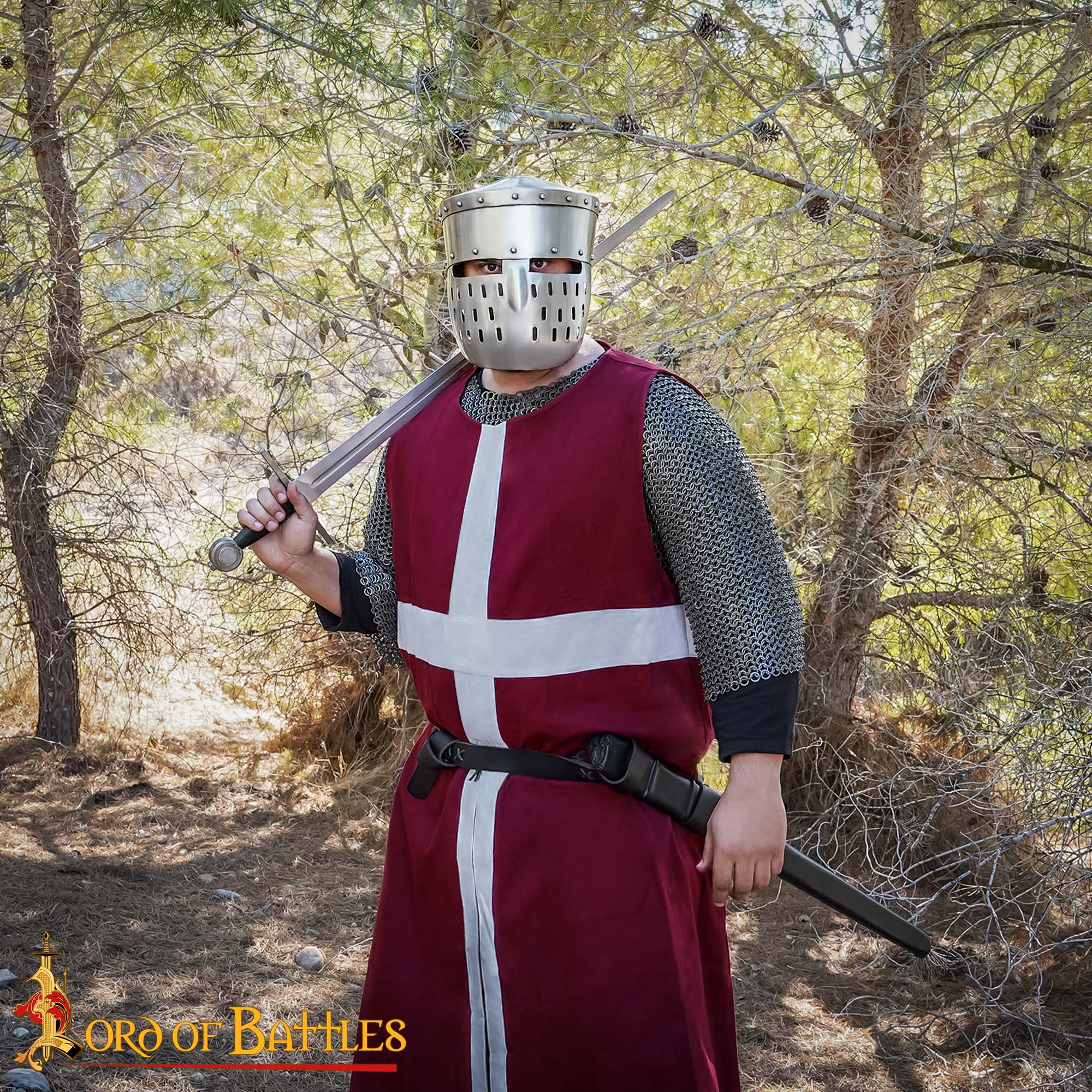 Medieval Helmets-25178P 1 Crusader Knight Helmet