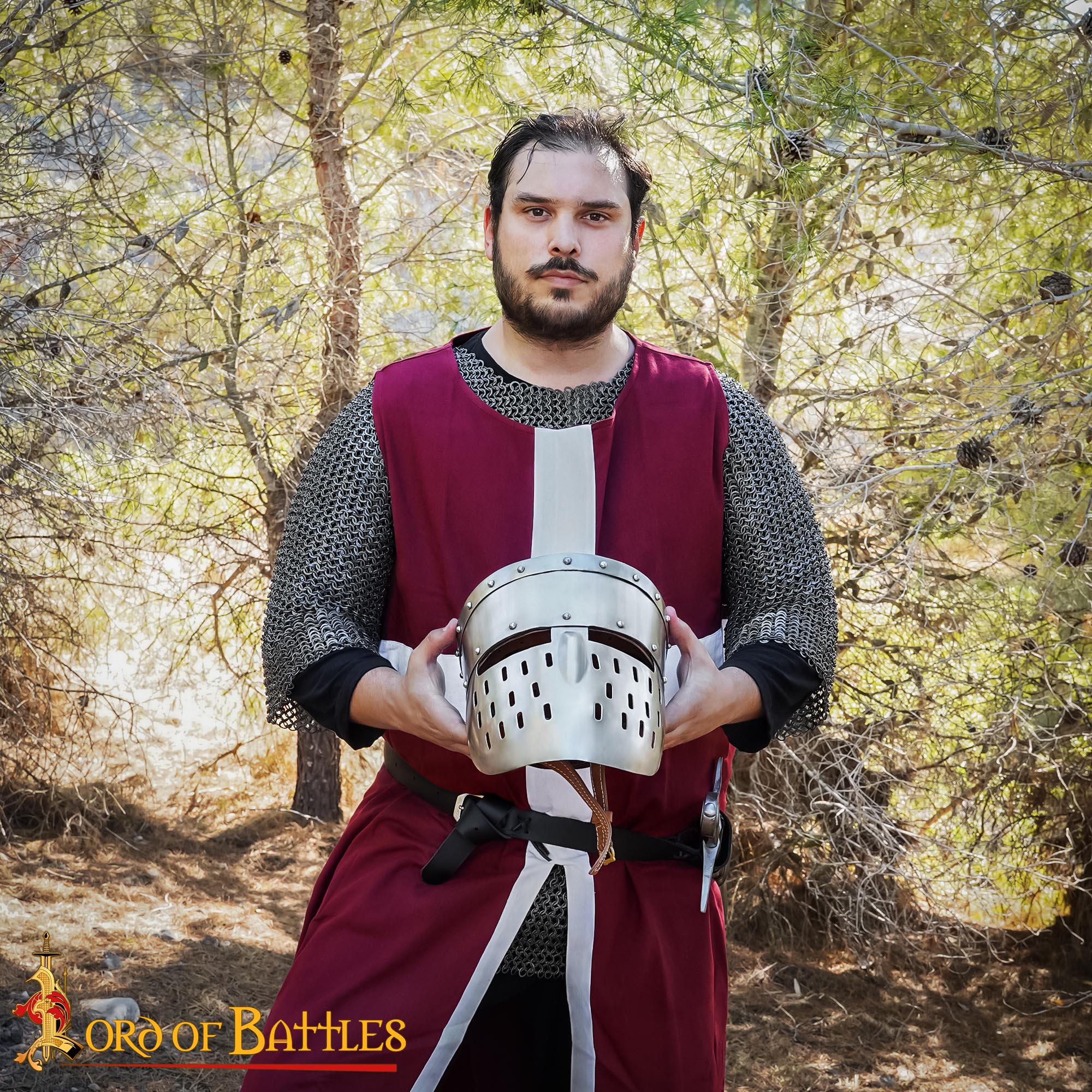 Medieval Helmets-25178P 5 Crusader Knight Helmet