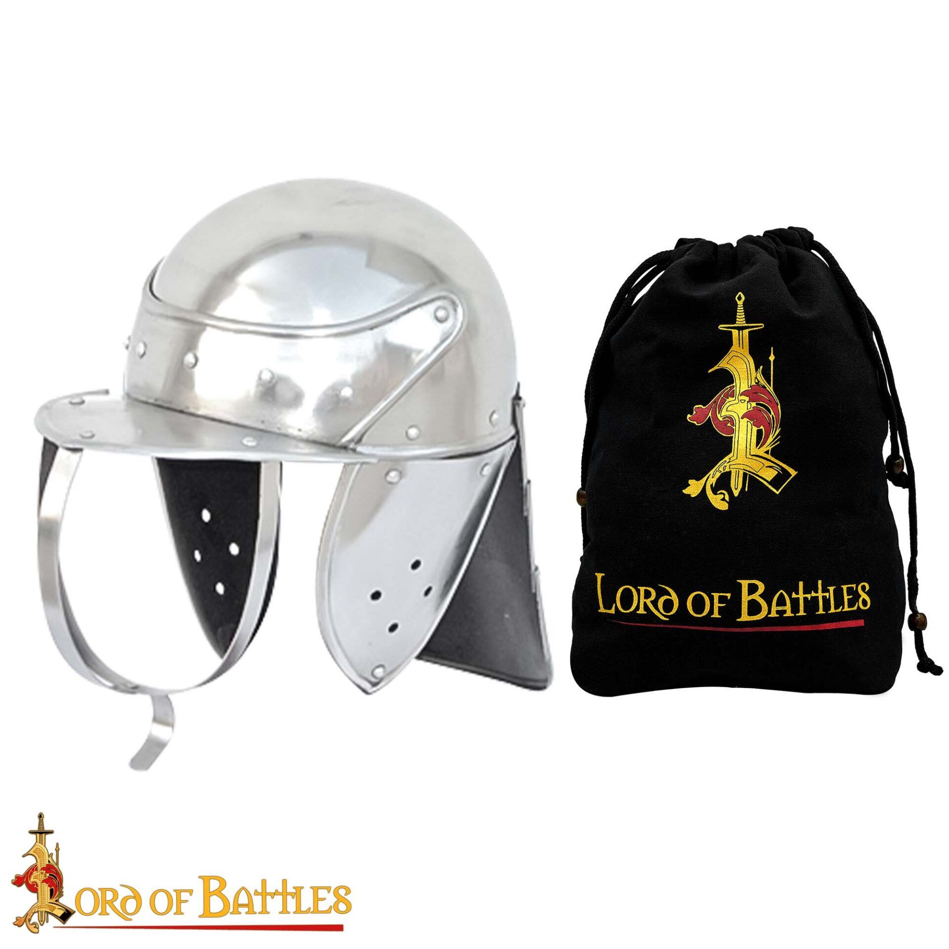 Medieval Helmets-25202 3 English Civil War Lobster Pot Helmet 17th century