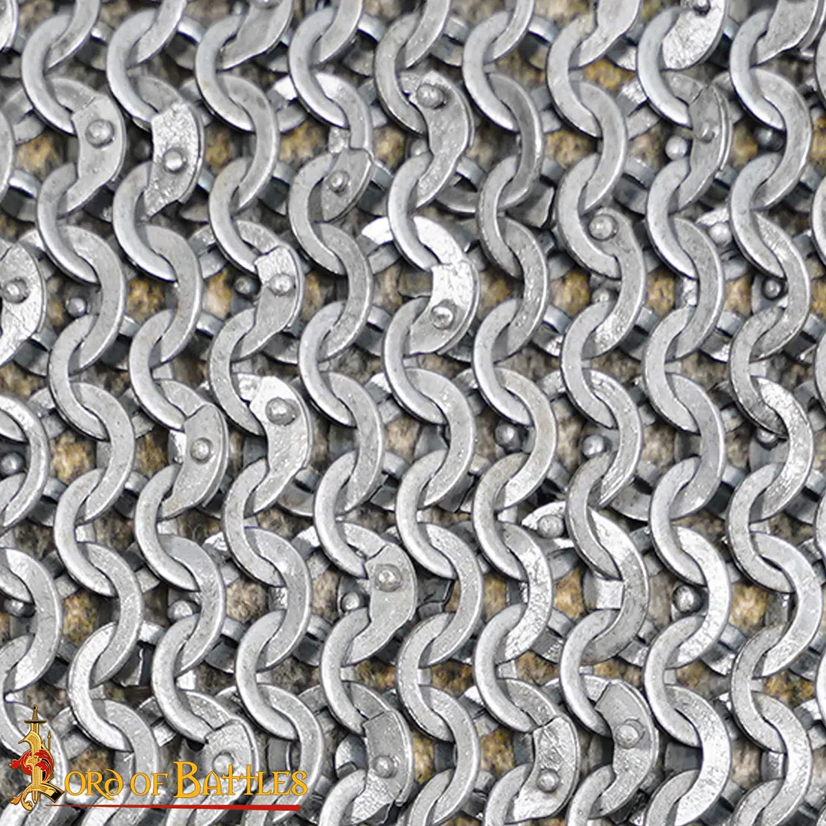 Chainmail Shirt Hauberk – 6mm Riveted Flat Ring with Alternating Flat Solid Rings - 18 Gauge Mild Steel, Natural – Ideal for Reenactments, LARP & Cosplay - Image 5