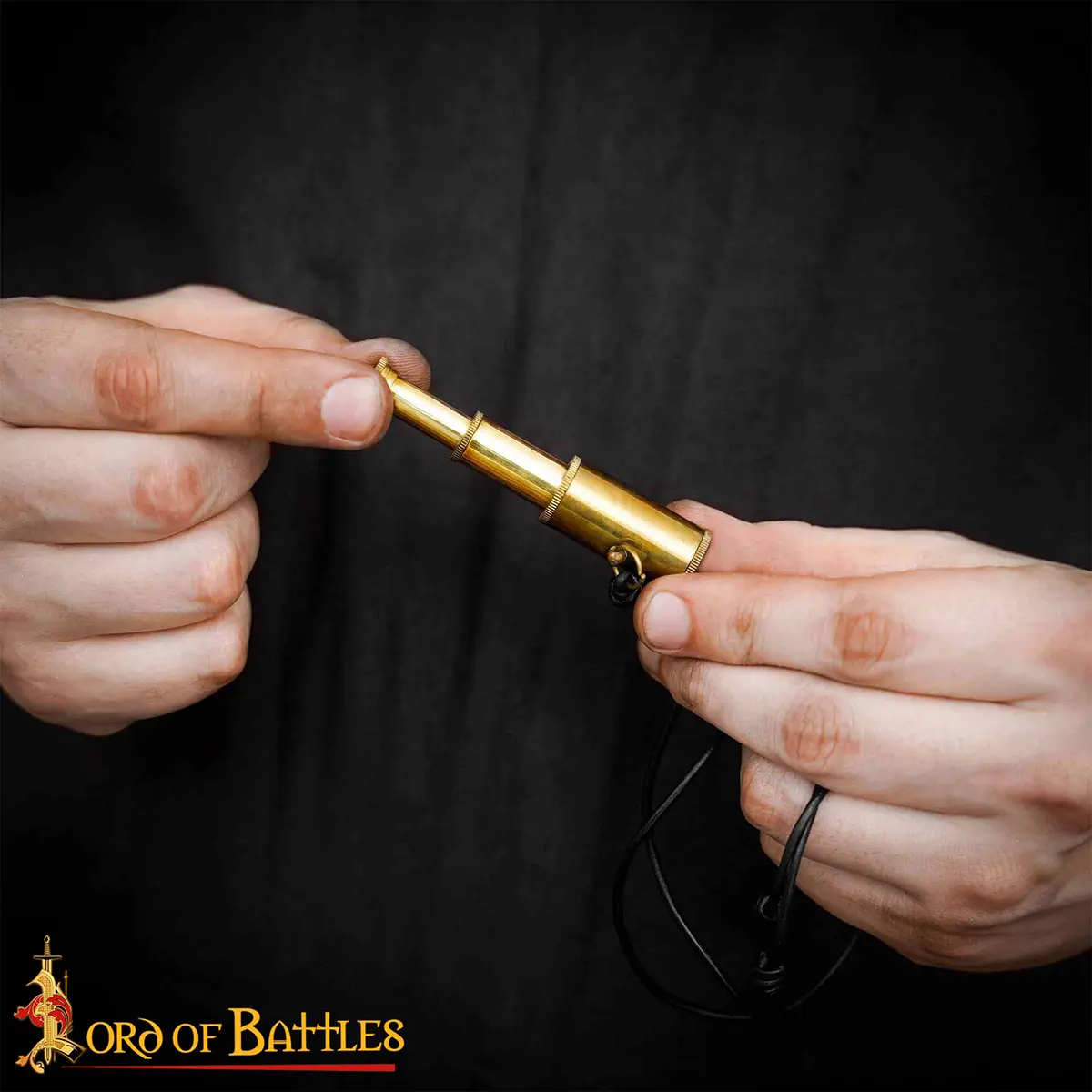 Pirate Telescope Brass Pendant – Mini Spyglass Necklace for Nautical & Historical Costumes - Image 6