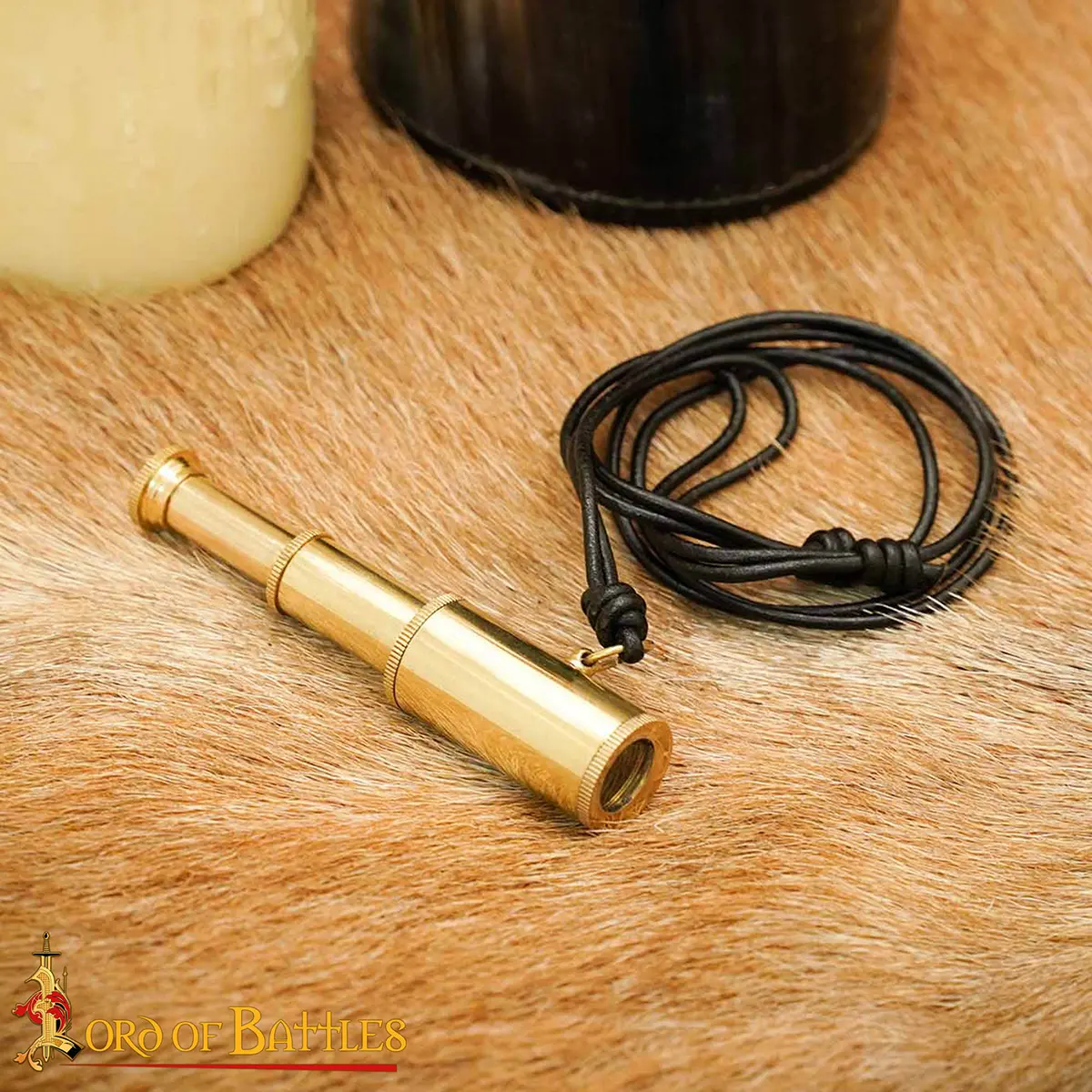 Pirate Telescope Brass Pendant – Mini Spyglass Necklace for Nautical & Historical Costumes - Image 9