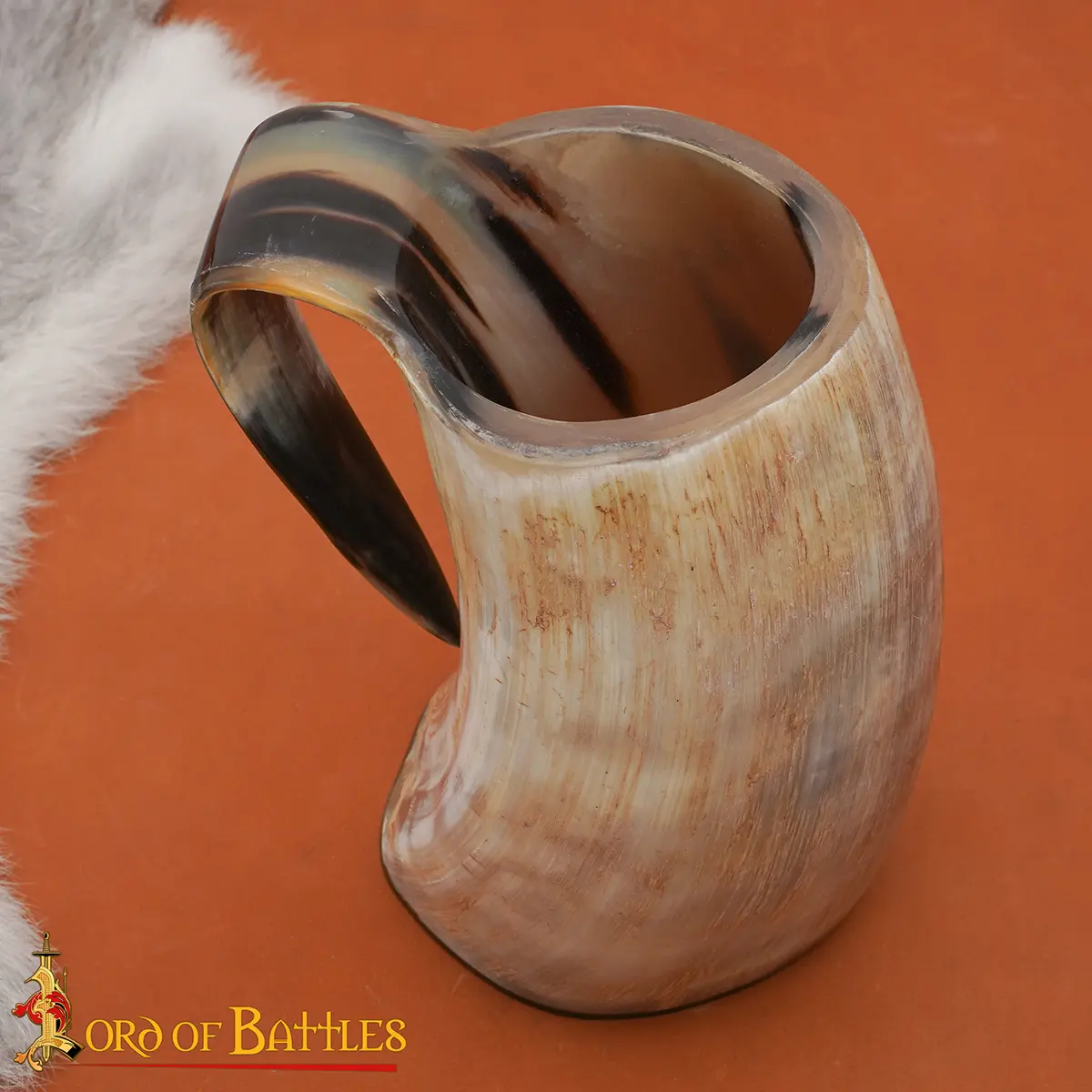 Viking Beer Tankard - Polished Natural Horn Mug - Image 6