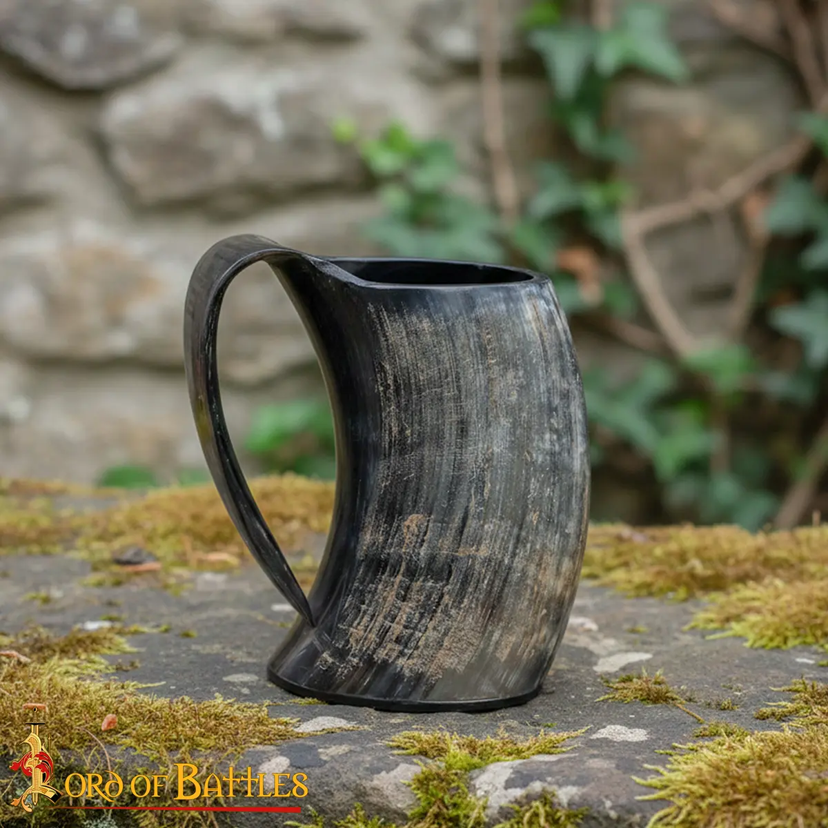 Viking Beer Tankard - Polished Natural Horn Mug - Image 2