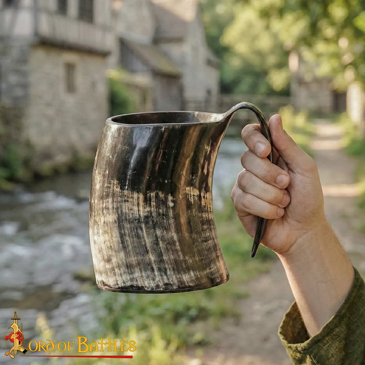 Viking Beer Tankard - Polished Natural Horn Mug - Image 4