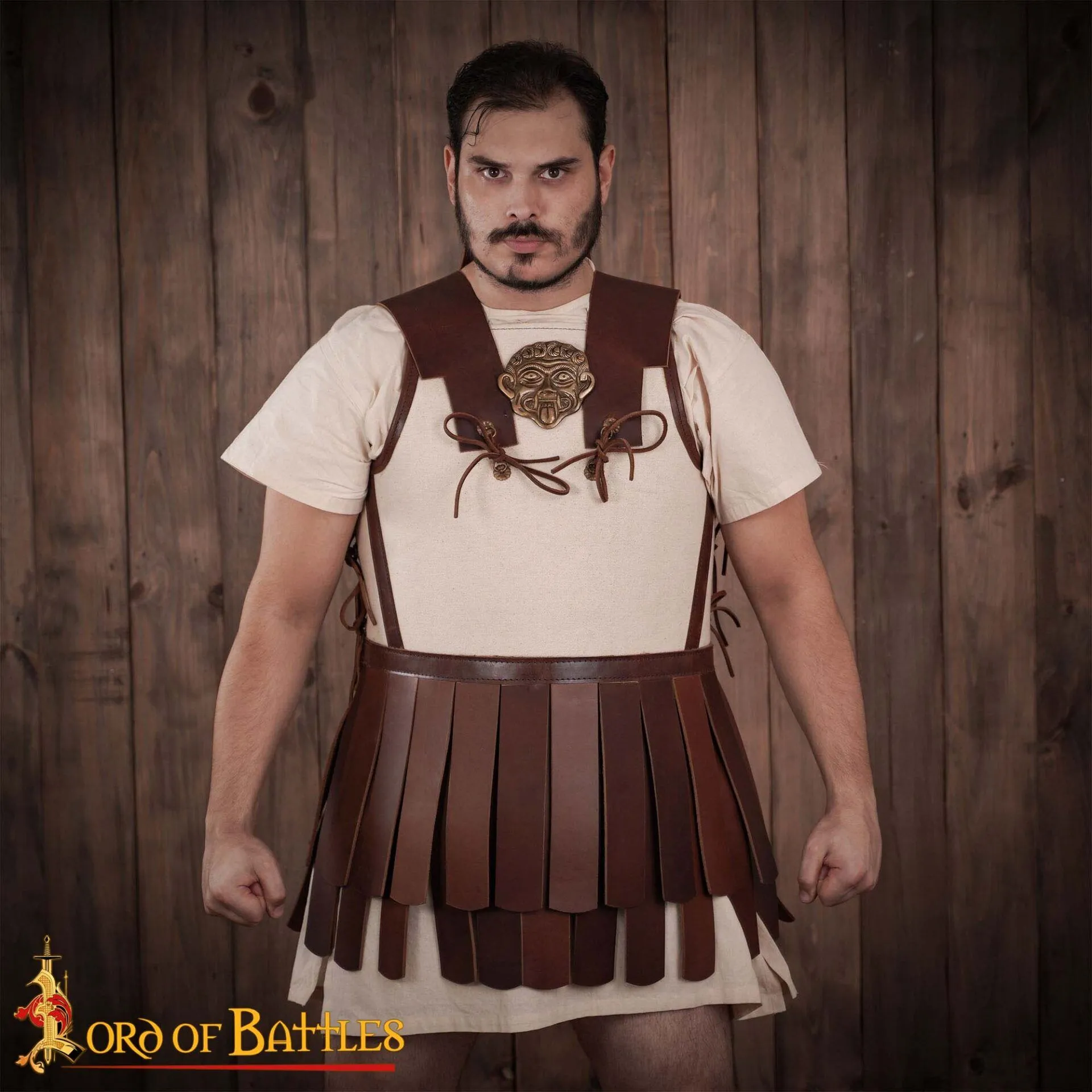 1st Century Roman Leather Cuirass with Pteryges-25572CBR Greek Linothorax Cuirass