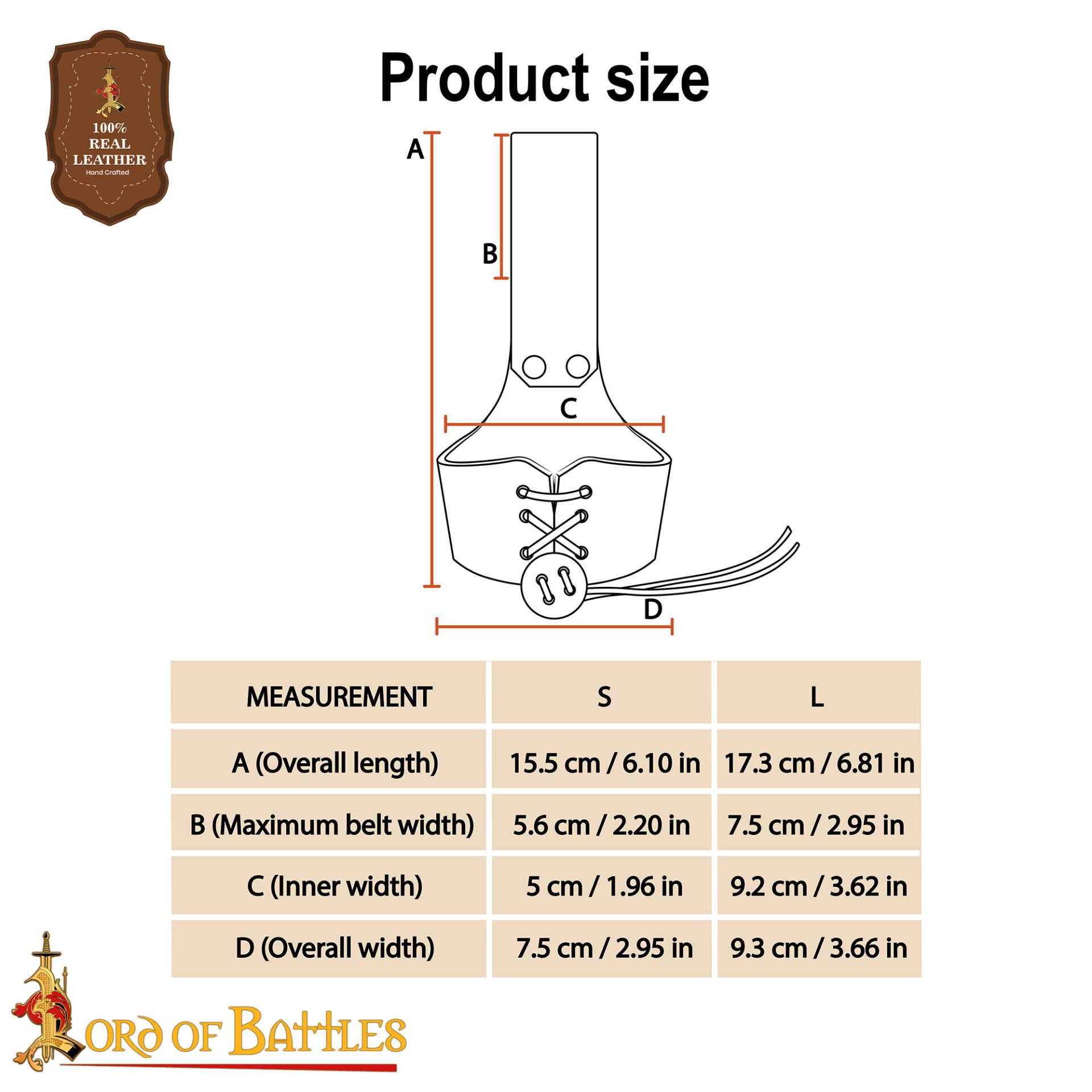 12th–14th Century Medieval Leather Drinking Horn Holder – Celtic Knot Belt Frog-26087BRS 2 horn holder