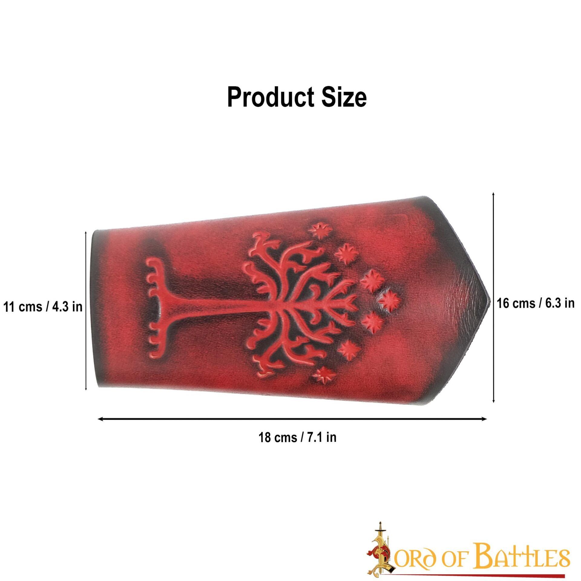 Genuine Leather Bracers with Embossed Tree of Gondor Motif Genuine Leather Bracers with Embossed Tree of Gondor Motif