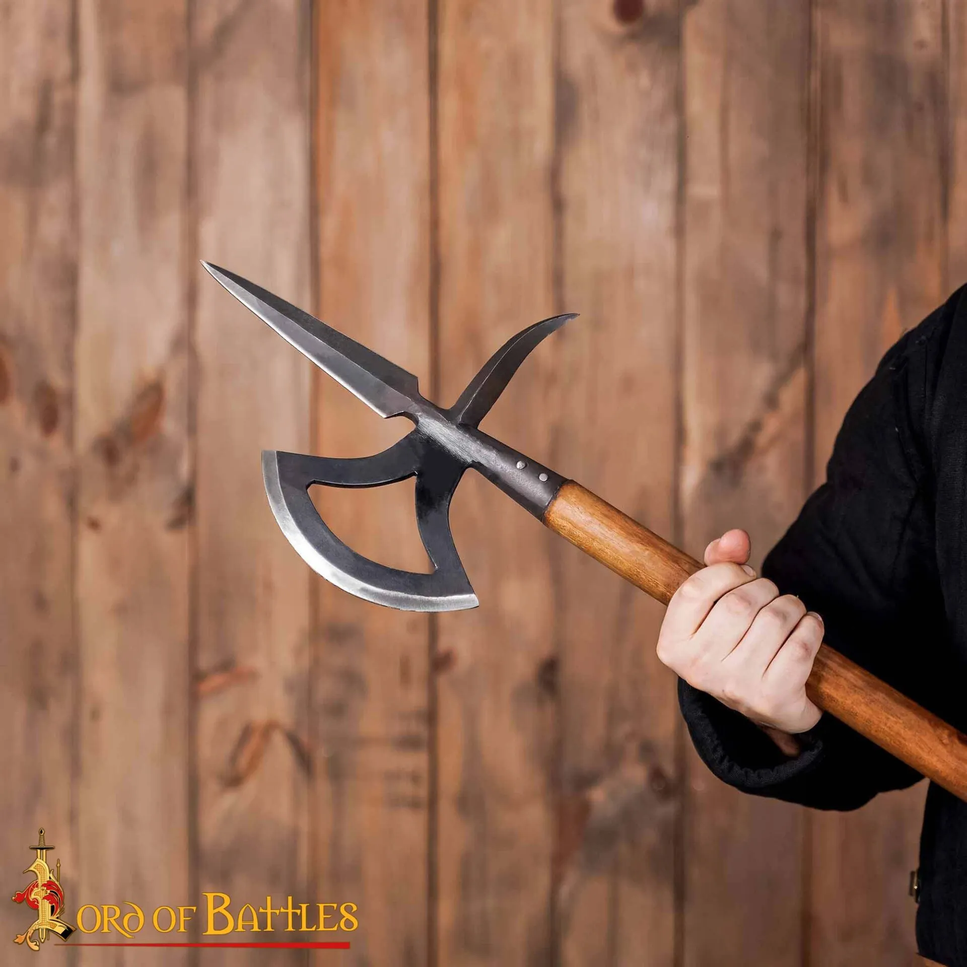 medieval-battle-axe-steel-head-wooden-shaft-60696 6 Spiked Halberd