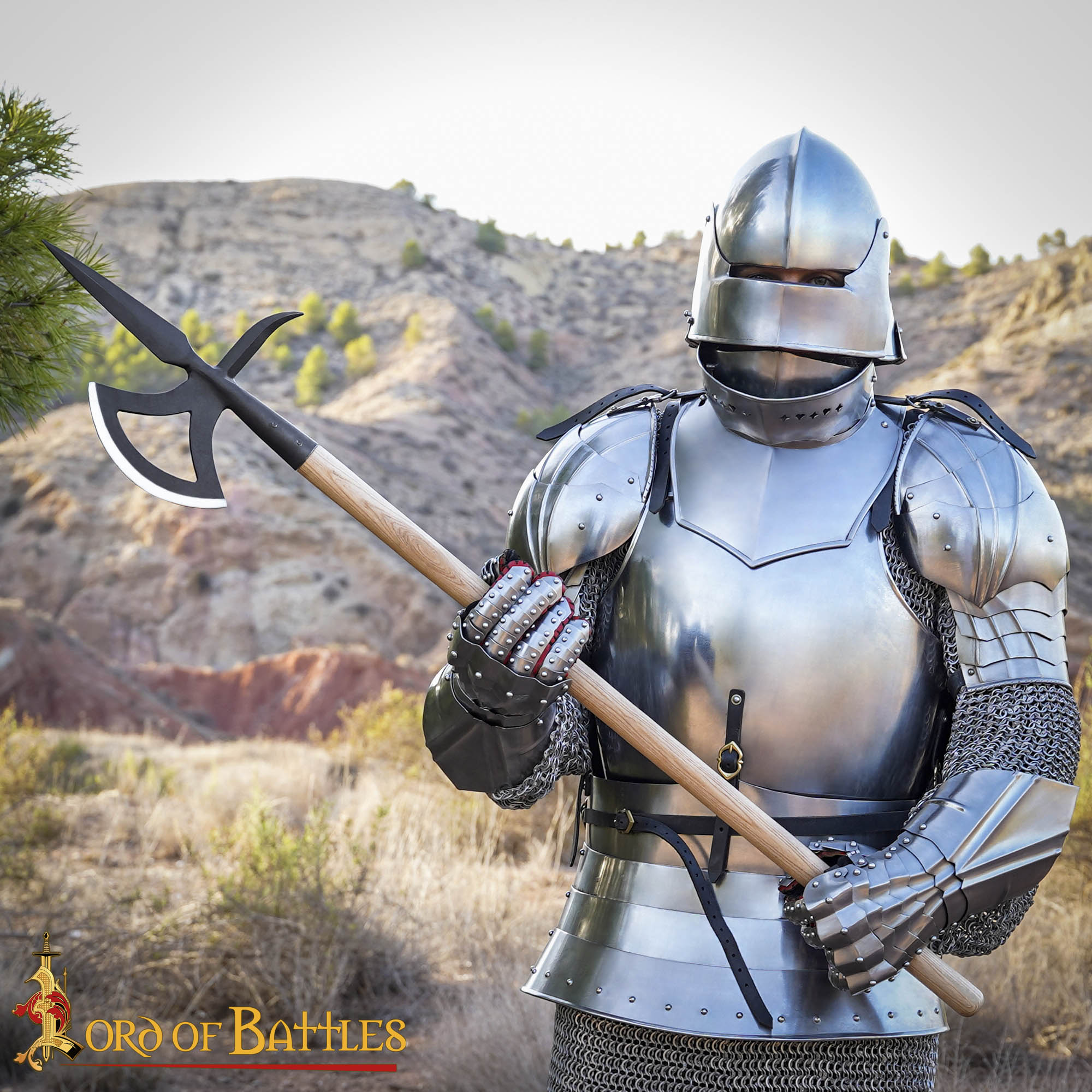 medieval-battle-axe-steel-head-wooden-shaft-60696-Ash 4 Spiked Halberd