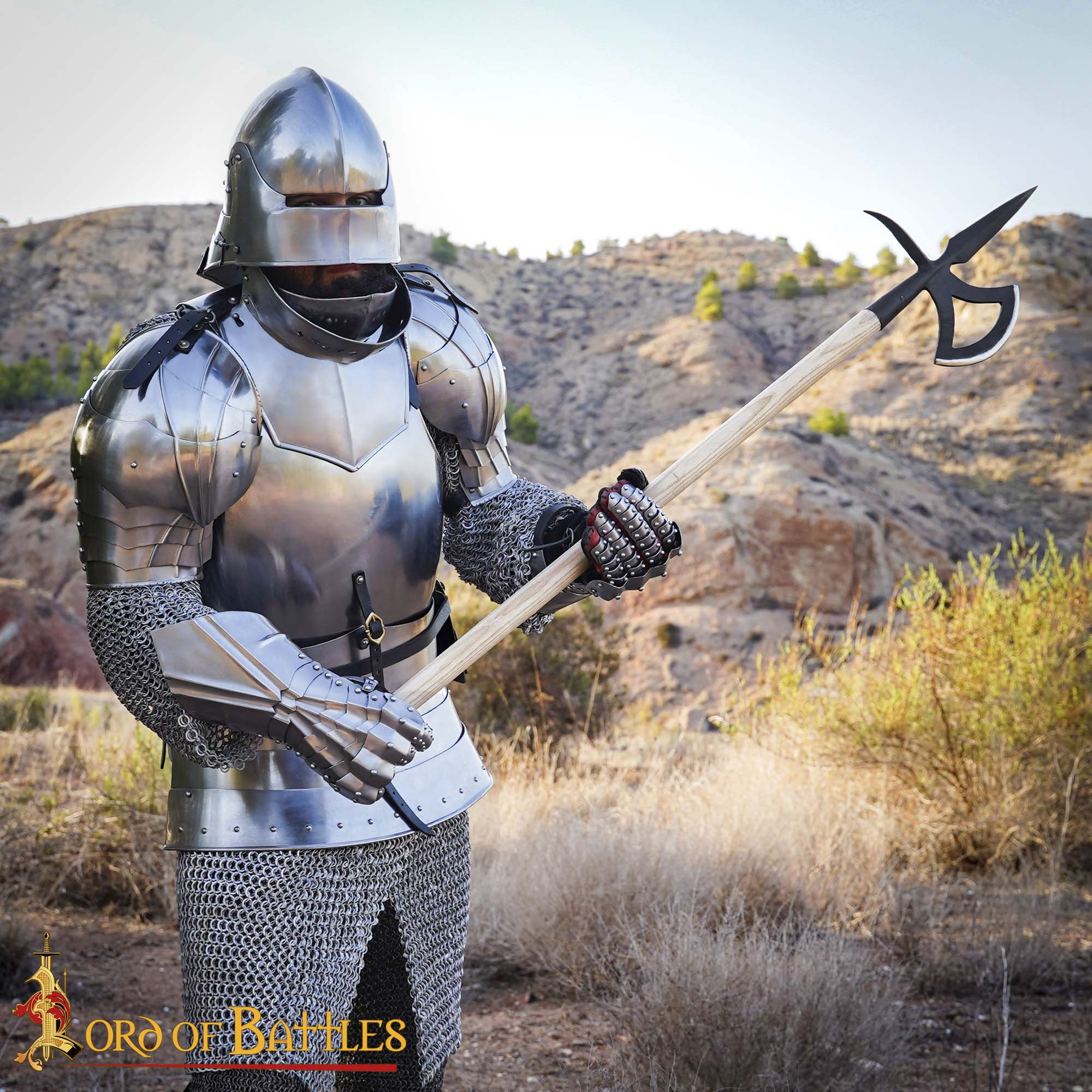 medieval-battle-axe-steel-head-wooden-shaft-60696-Ash Spiked Halberd