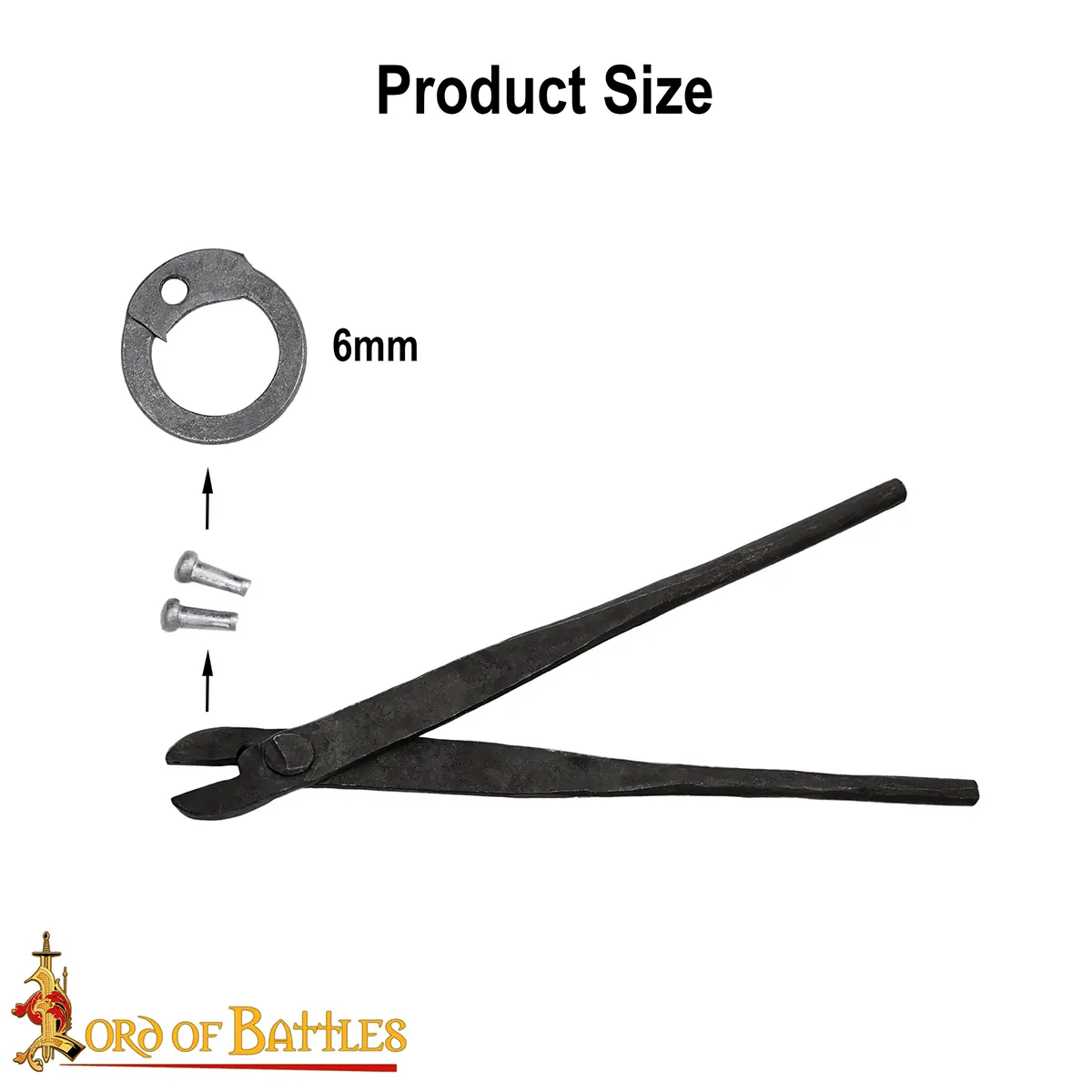 Hand-Forged Steel Round Riveting Tool for 6 mm 18 Gauge Mail Rings Hand-Forged Steel Round Riveting Tool for 6 mm 18 Gauge Mail Rings - Image 3