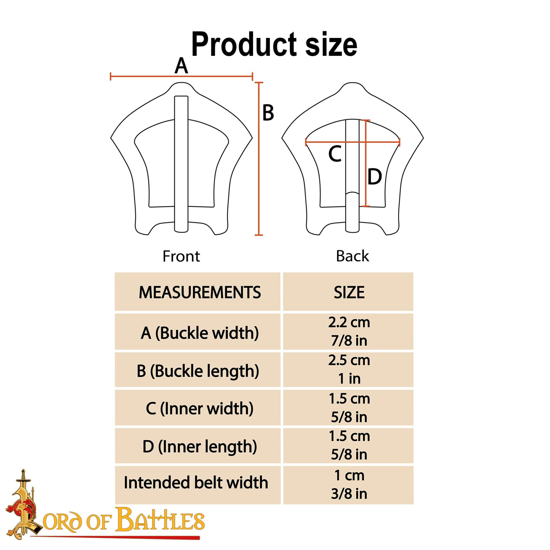 Medieval Ornate Small Pure Brass Belt Buckle-25340-5pcs 2 Brass Belt Buckle