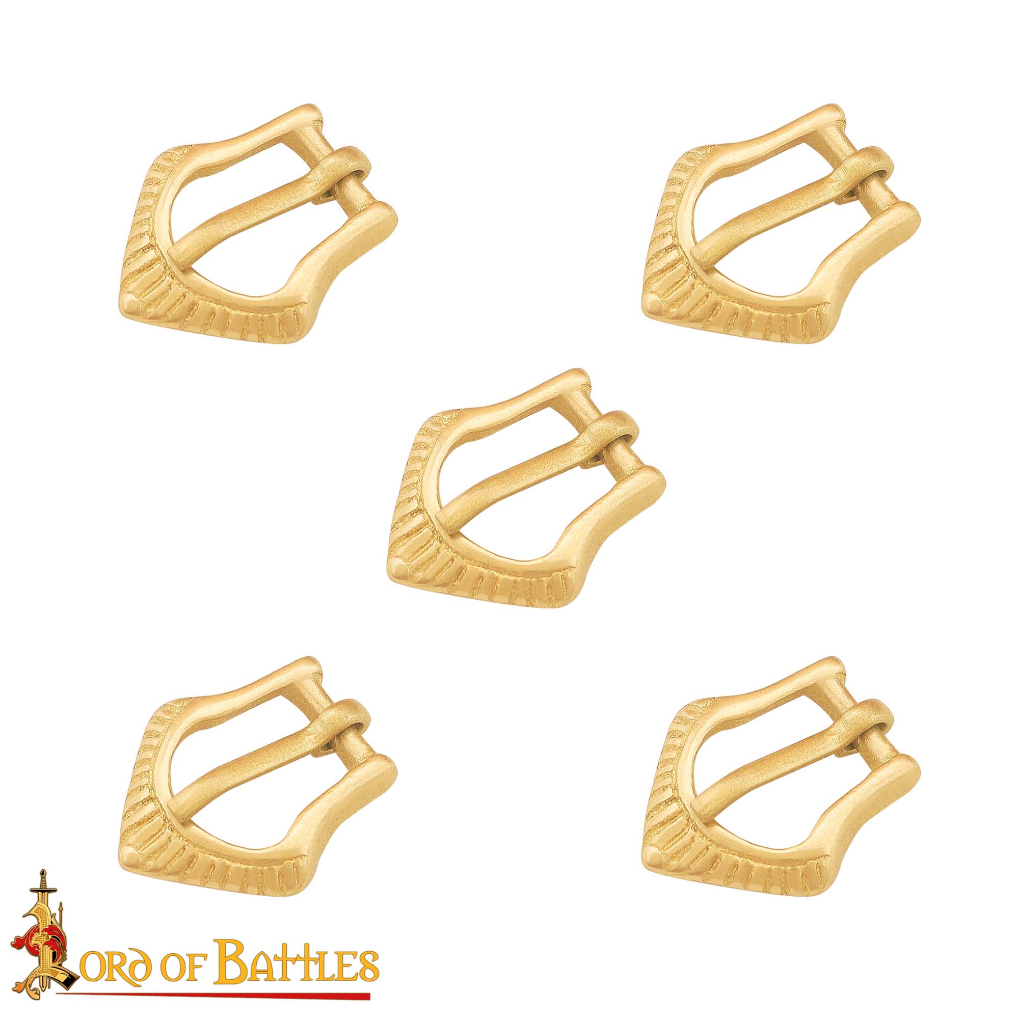 Medieval Ornate Small Pure Brass Belt Buckle-25340-5pcs 3 Brass Belt Buckle
