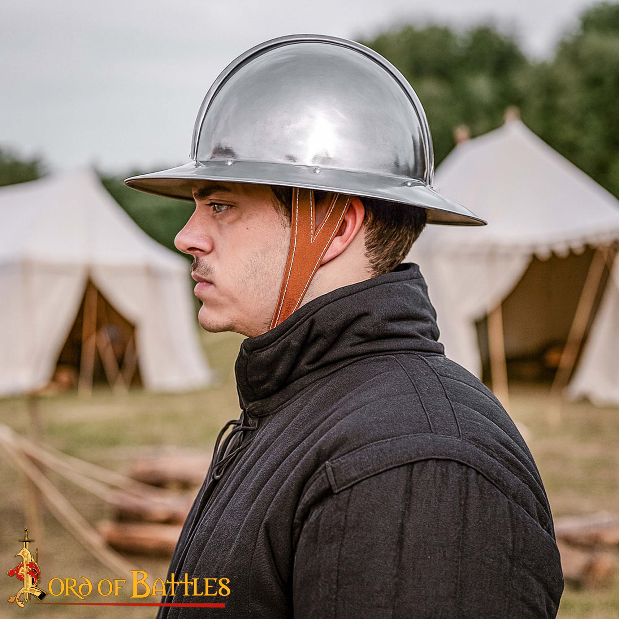 Medieval Steel Infantry Kettle Hat War Hat With Leather Liner-25165 5 Kettle Hat