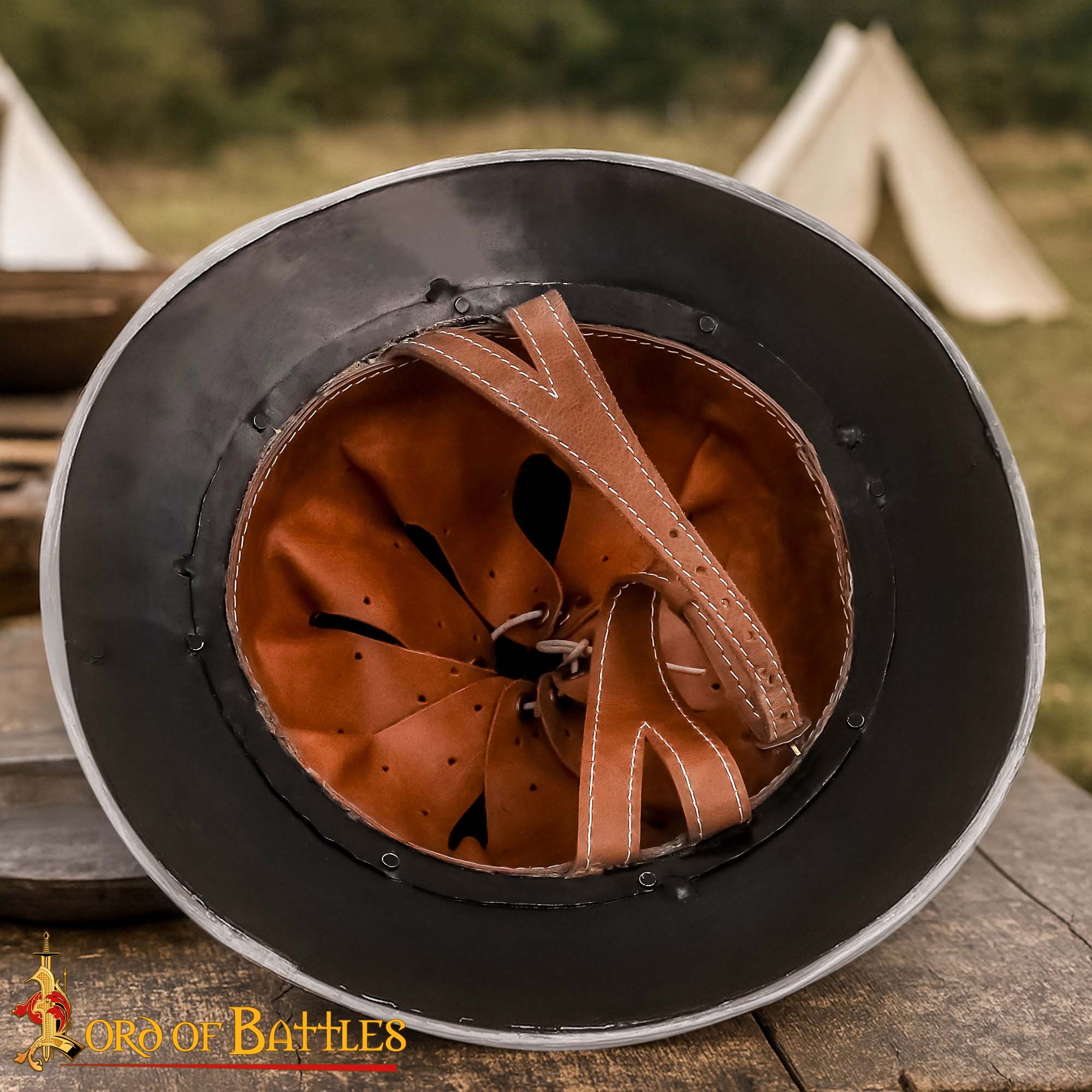 Medieval Steel Infantry Kettle Hat War Hat With Leather Liner-25165 6 Kettle Hat