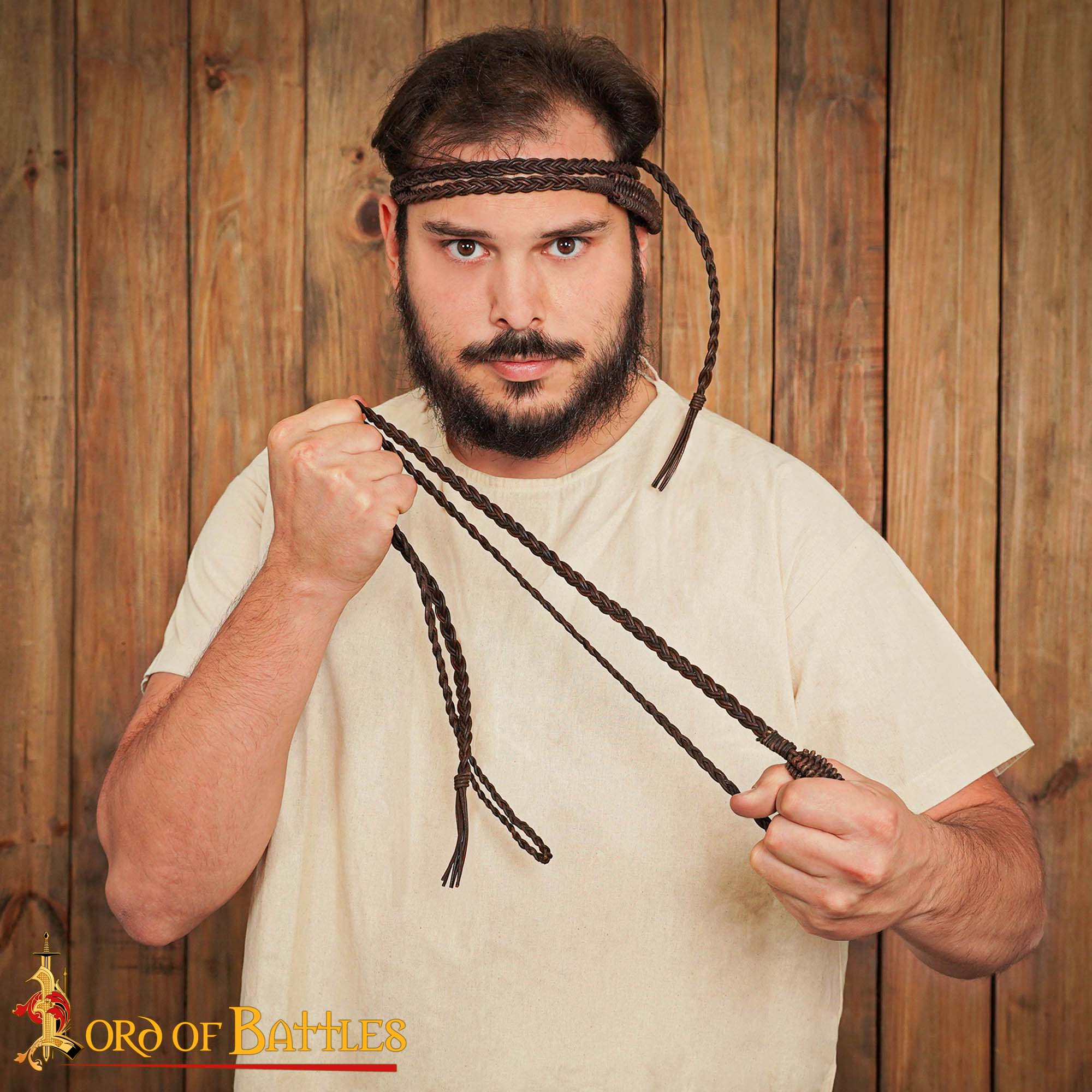 13th Century Medieval Braided Leather Sling-25366 Balearic Leather Sling