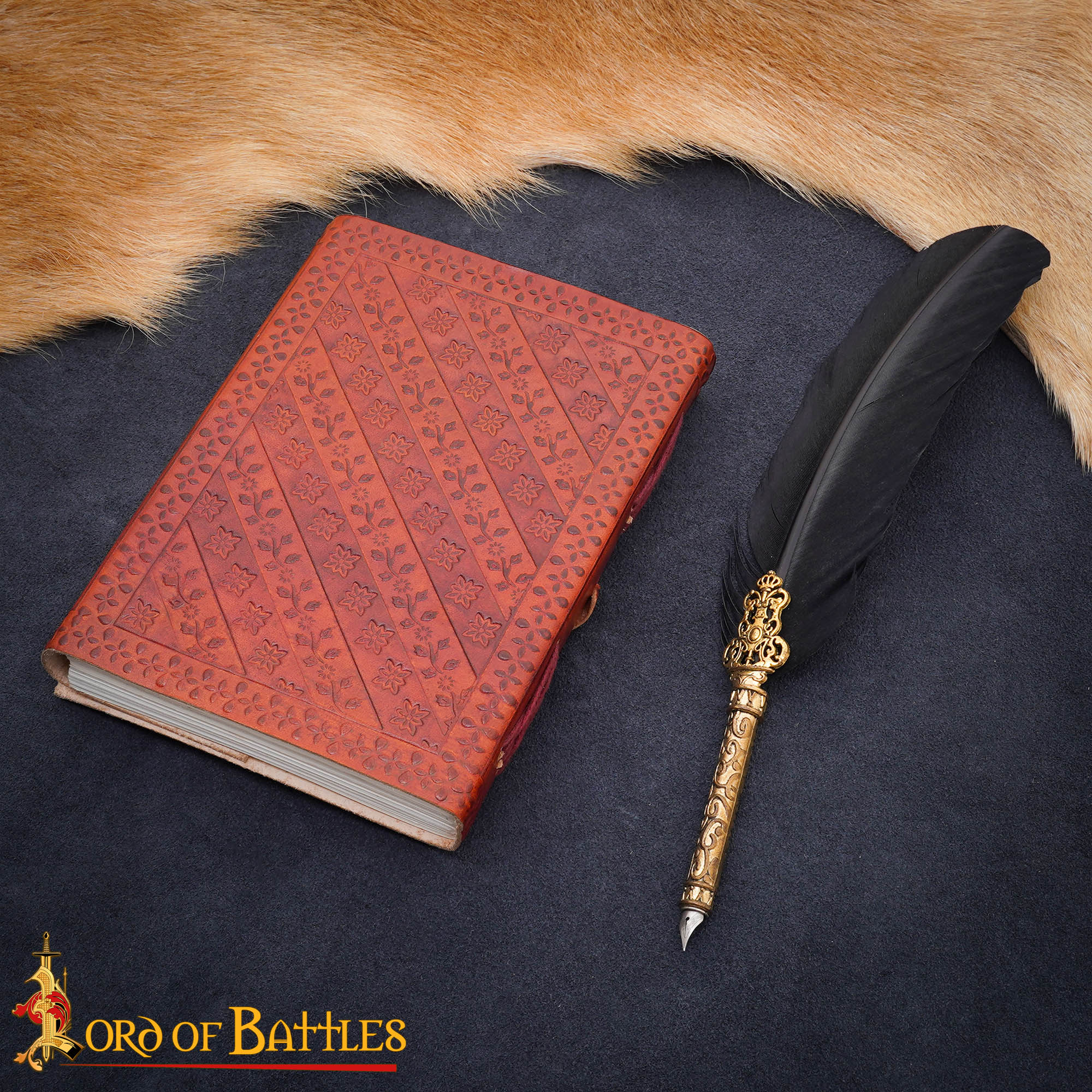 Celtic Dragon Handcrafted Leather Journal-25127 5 Celtic Dragon Leather Journal