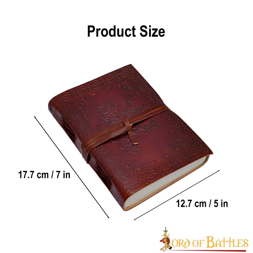 Lion Rampant Heraldic Journal Handcrafted Genuine Leather Diary Notes Lion Rampant Heraldic Journal Handcrafted Genuine Leather Diary Notes