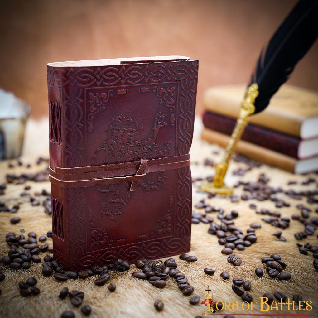 Lion Rampant Heraldic Journal Handcrafted Genuine Leather Diary Notes Lion Rampant Heraldic Journal Handcrafted Genuine Leather Diary Notes