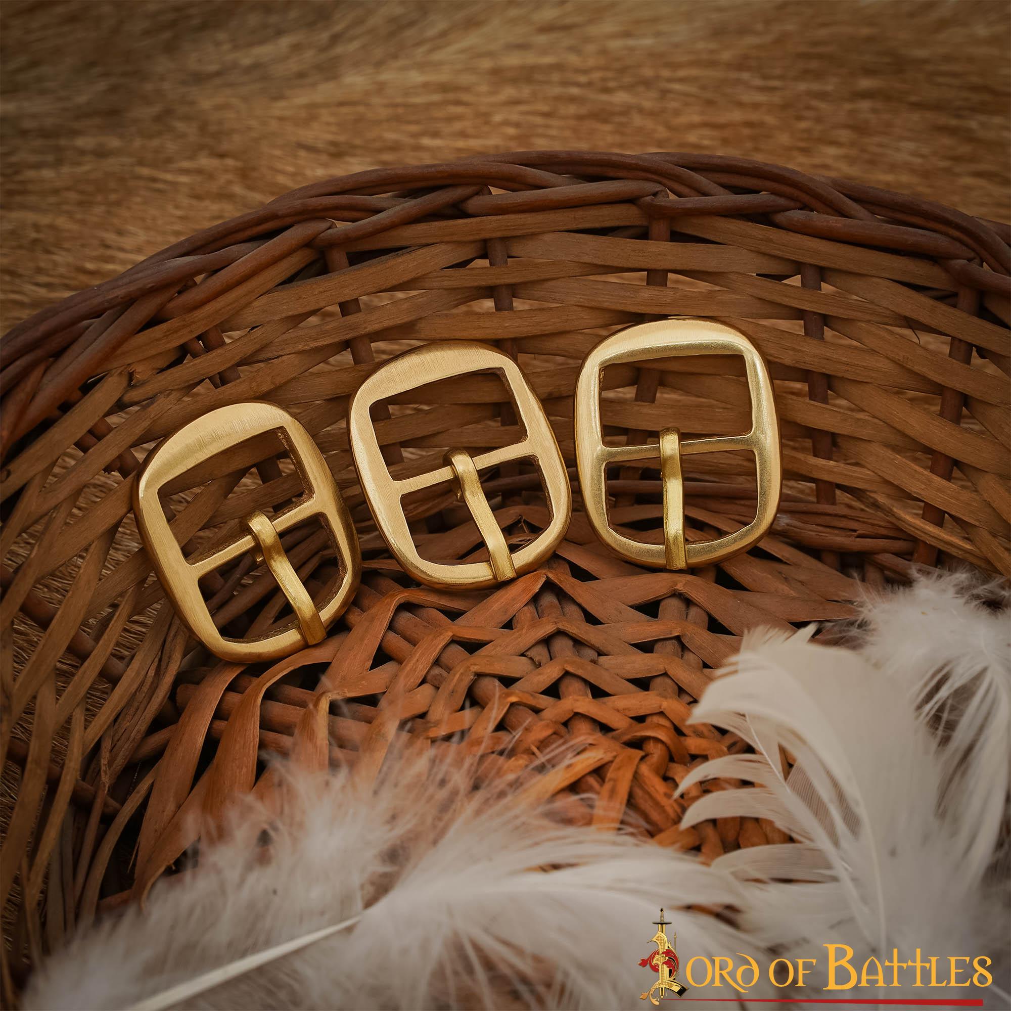 26296-3Pcs_4 Medieval Small Brass Buckle Set of 3