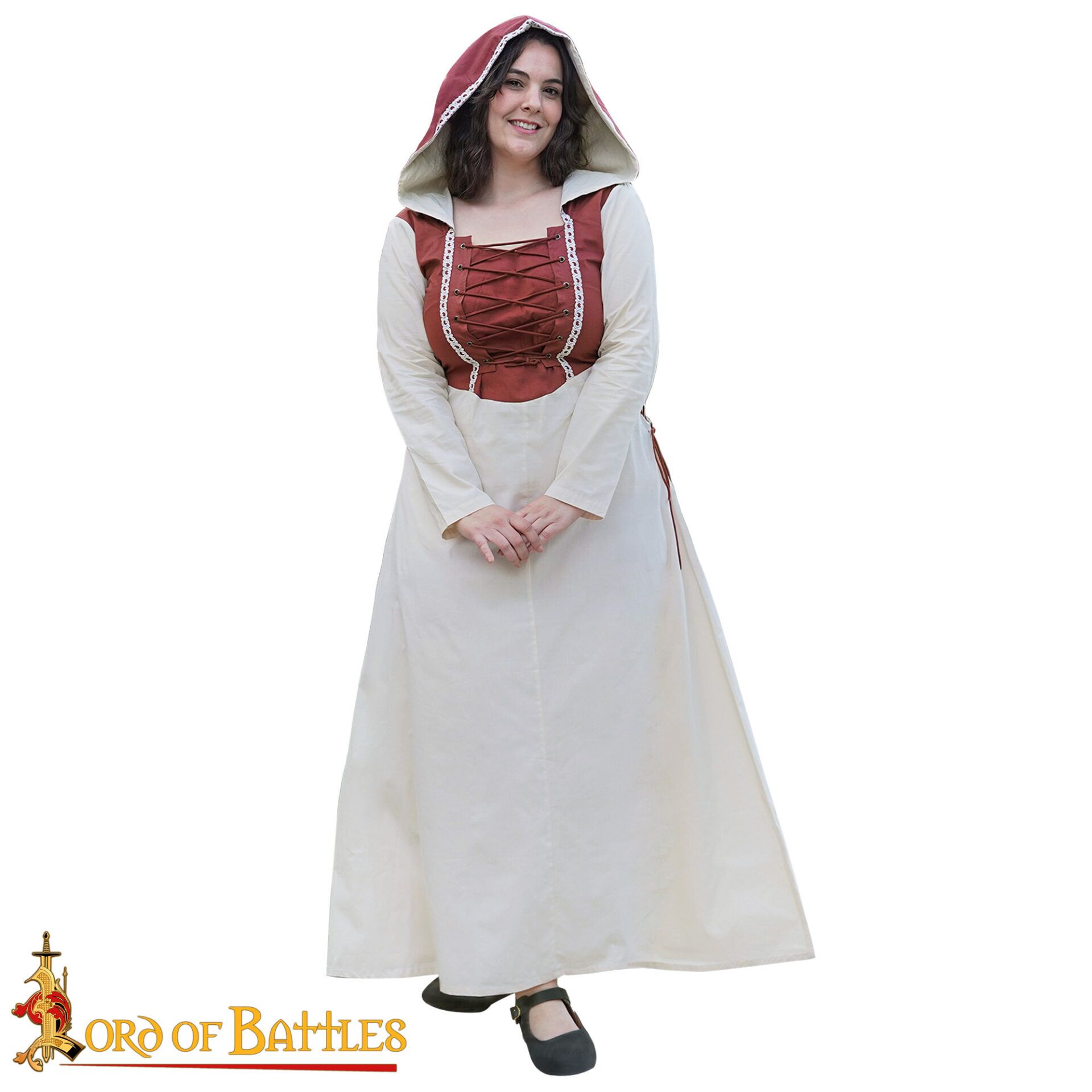 Renaissance Dresses-25851 2 Medieval Maiden Cotton Dress