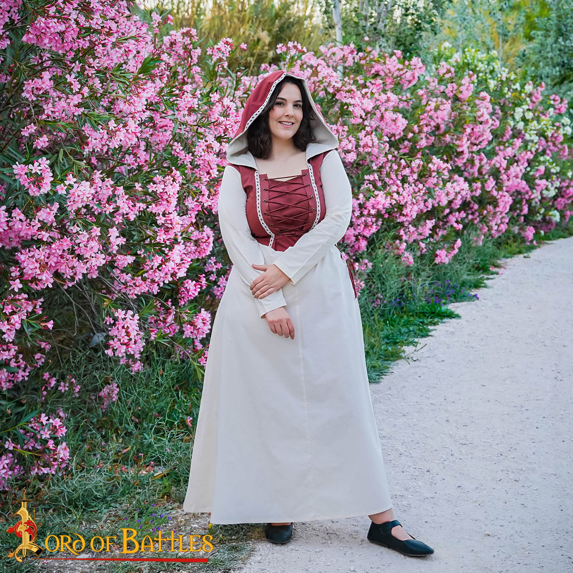 Renaissance Dresses-25851 Medieval Maiden Cotton Dress