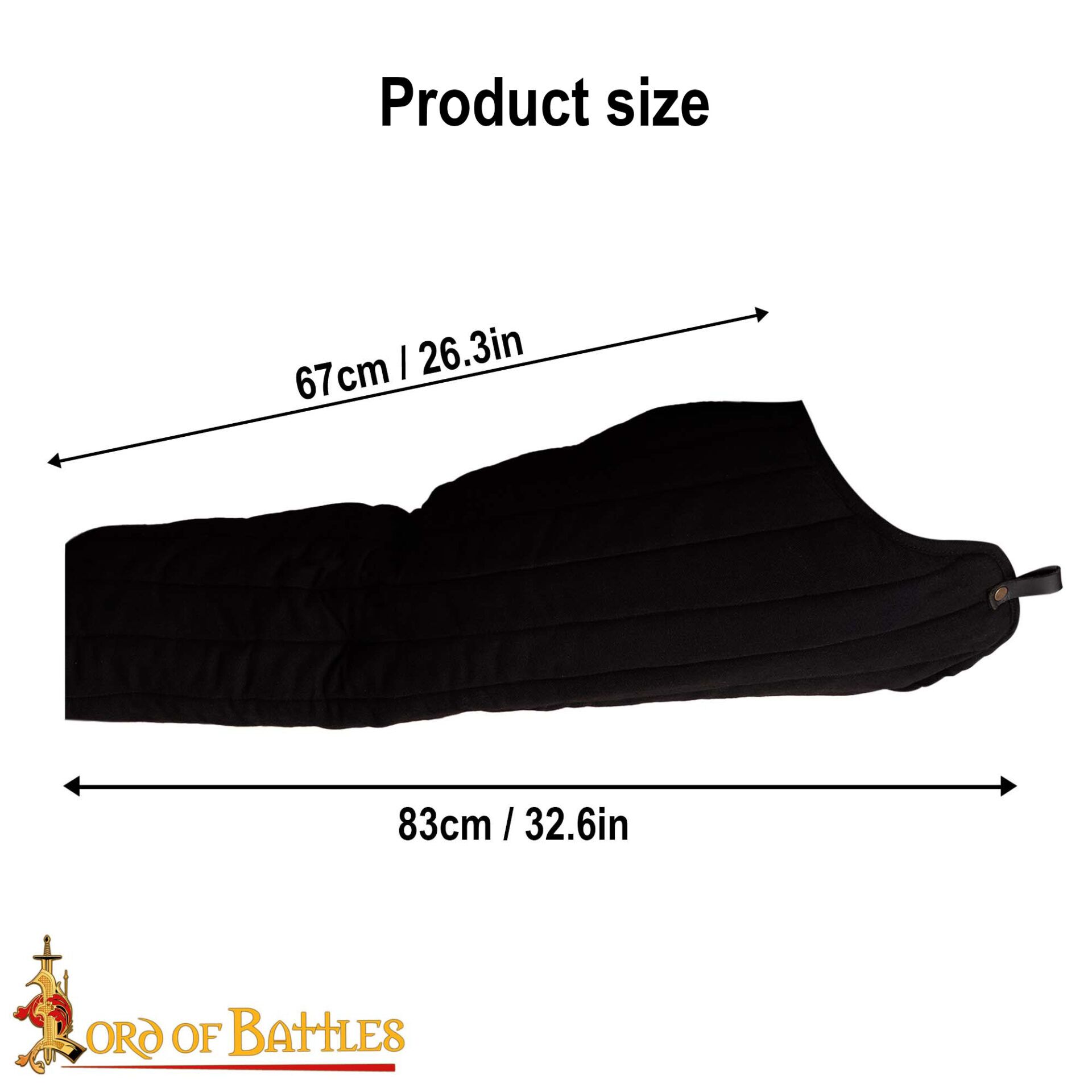 14th Century Medieval Padded Chausses Quilted Leg Armor for Reenactment-25911BK 2 Padded Leggings