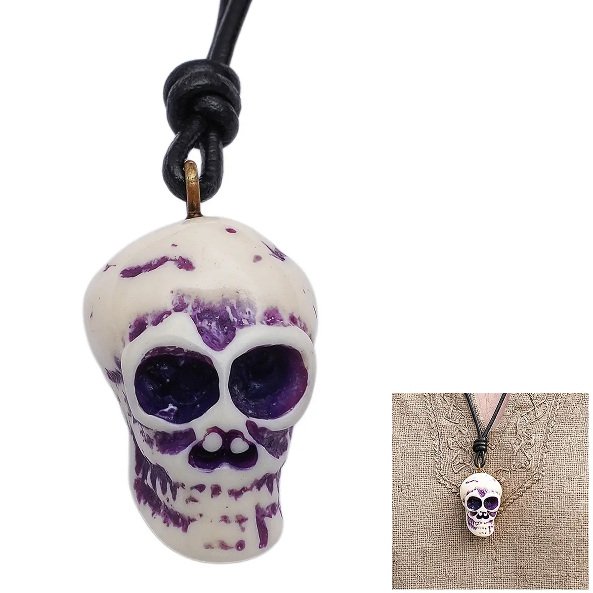 25192-Featured-Ai-1 Bone Skull Pendant