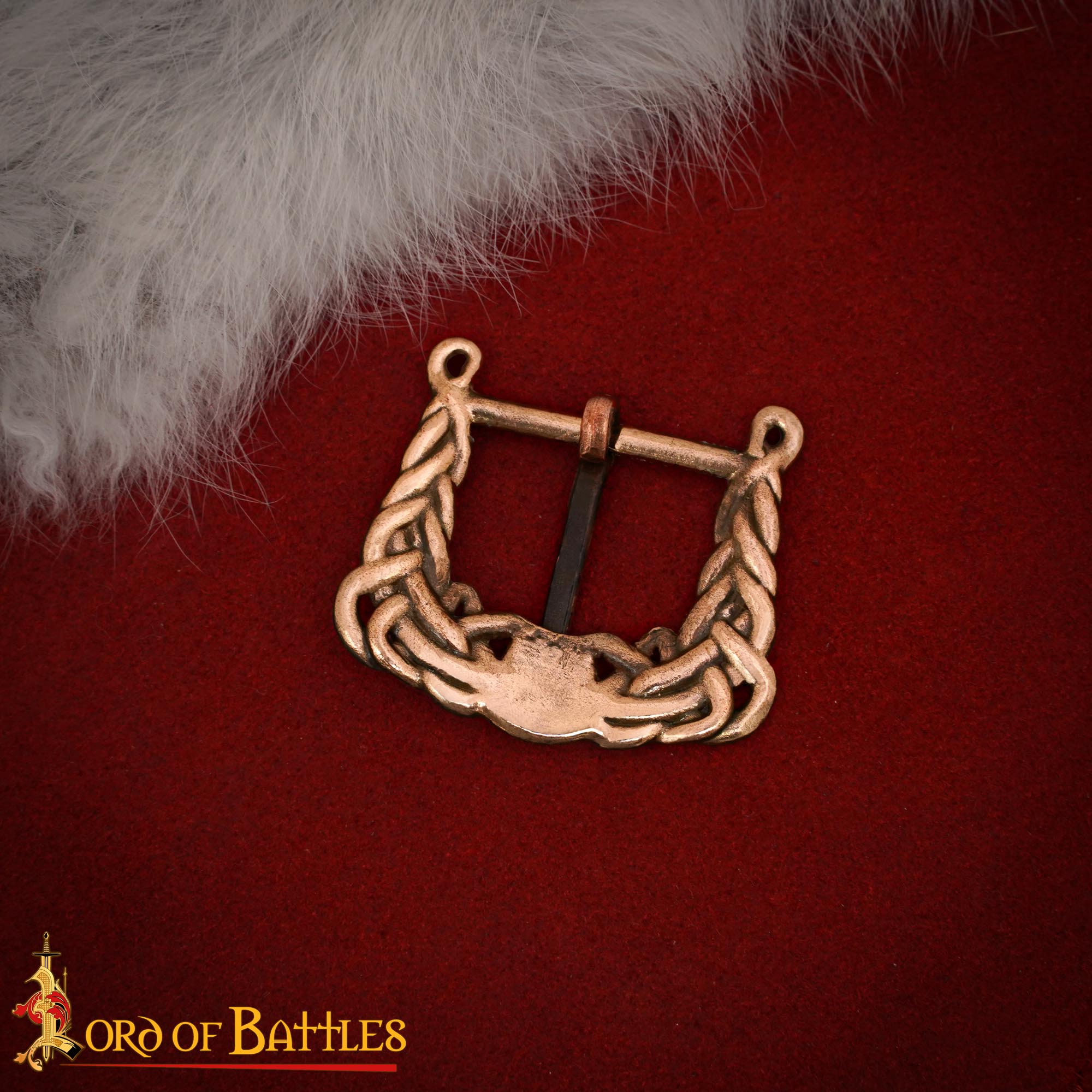 Viking Age 10th Century Solid Bronze Buckle Norse Knotwork Design-26398BZAT 4 Solid Bronze Buckle