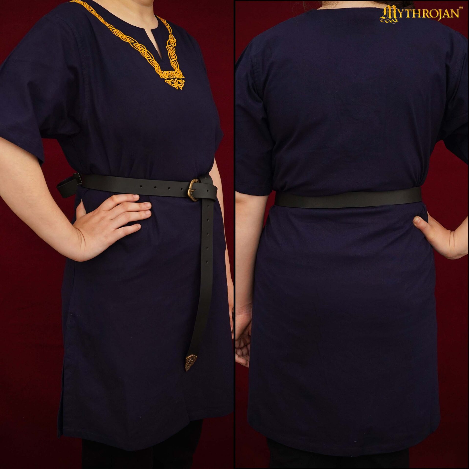 9th-11th Century Viking Tunic with Embroidered Neckline-301139NBHS 4 viking tunic