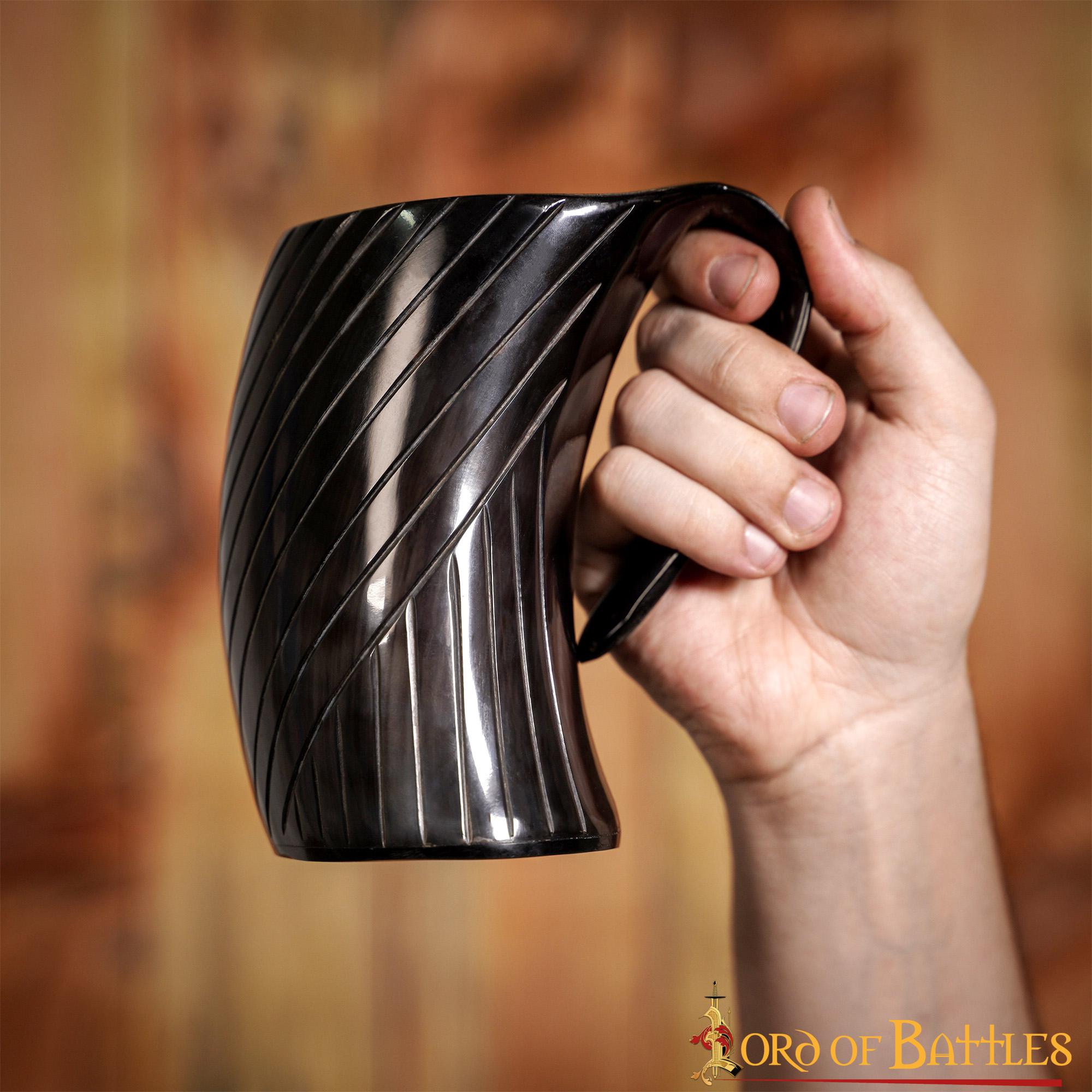 5-78 Medieval Viking Horn Tankard Beer Mug Handcrafted Genuine Ox Horn