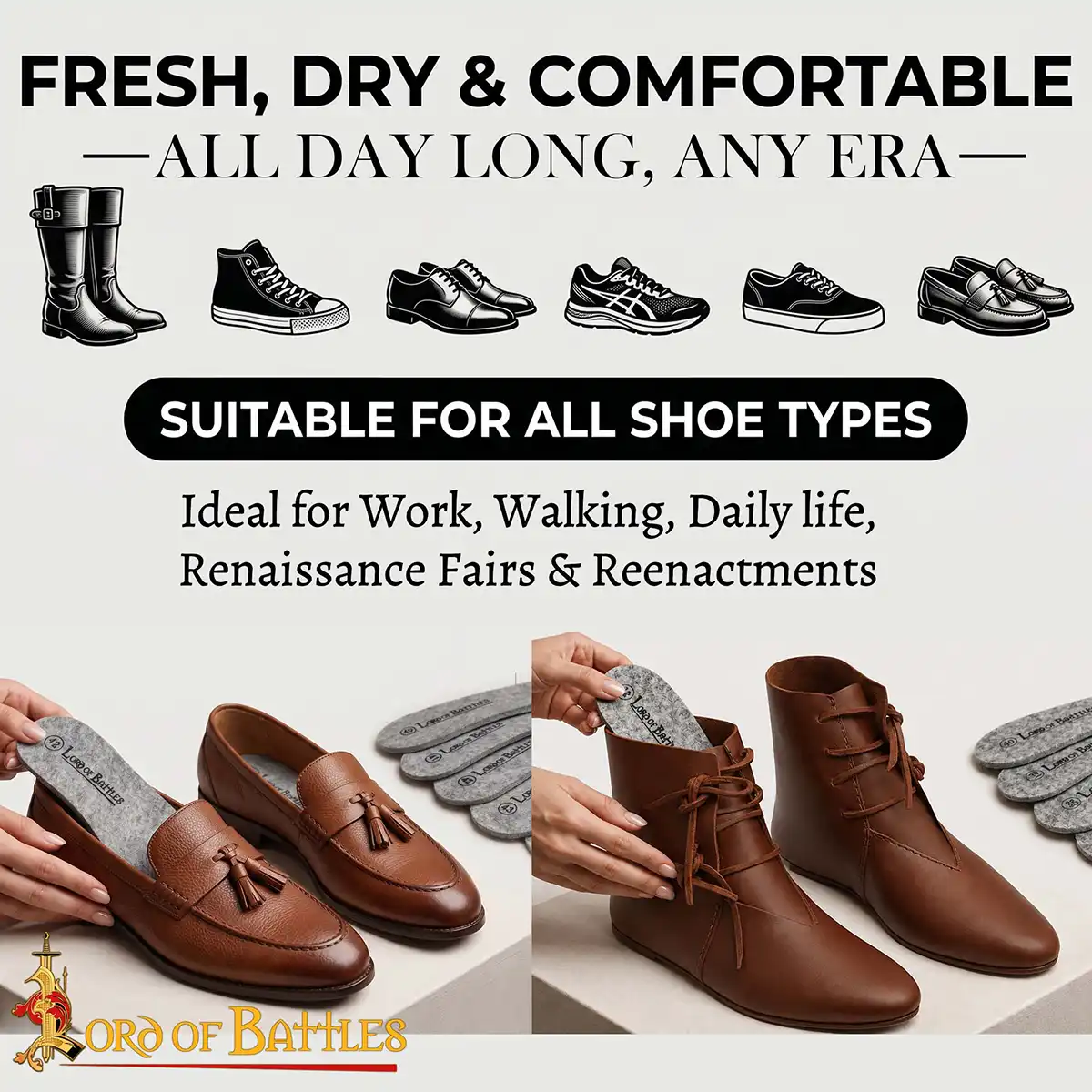 Wool Felt Insoles for Boots & Shoes - Image 5
