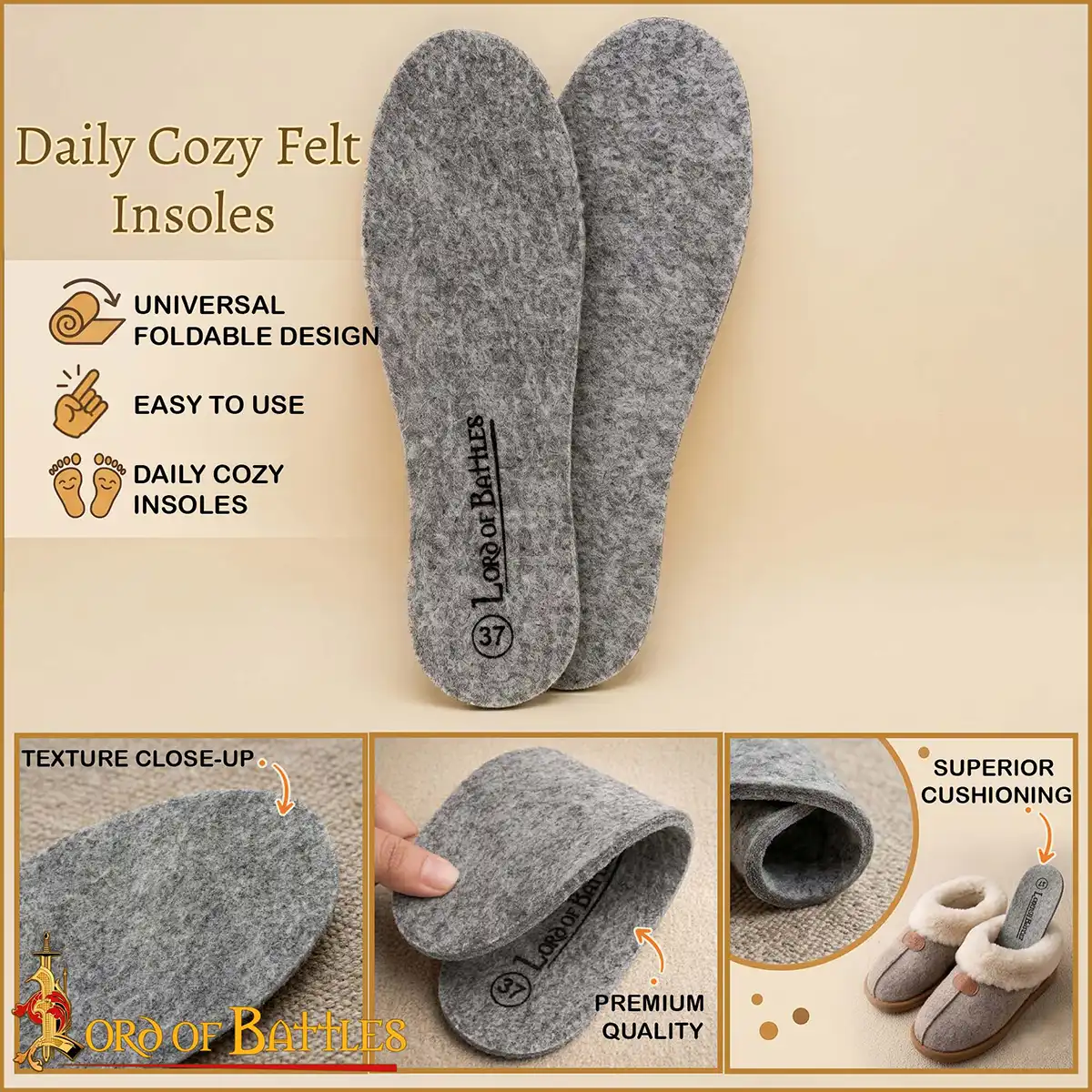 Wool Felt Insoles for Boots & Shoes - Image 6