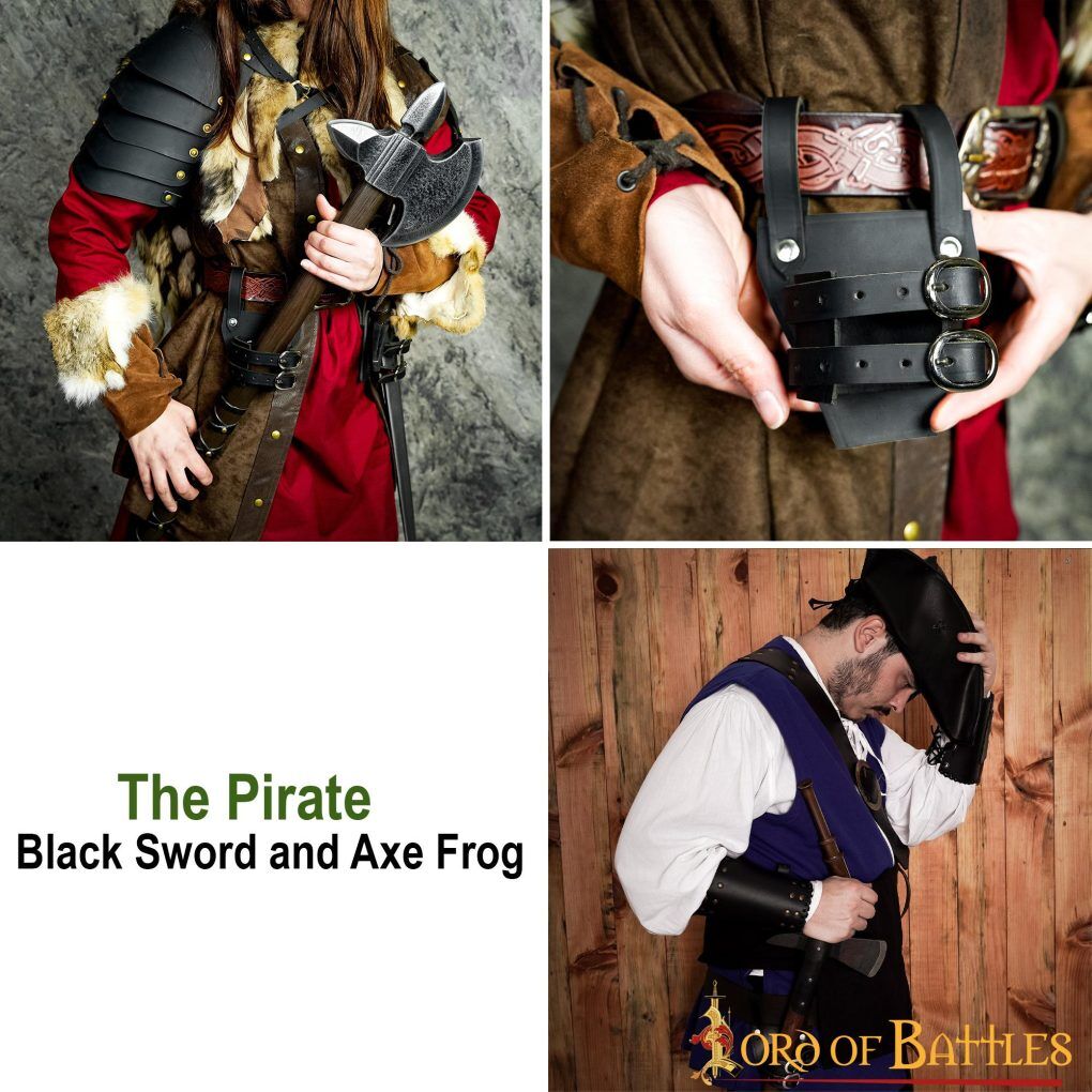 The Pirate Frog for Swords and Axes Handcrafted Genuine Leather The Pirate Frog for Swords and Axes Handcrafted Genuine Leather