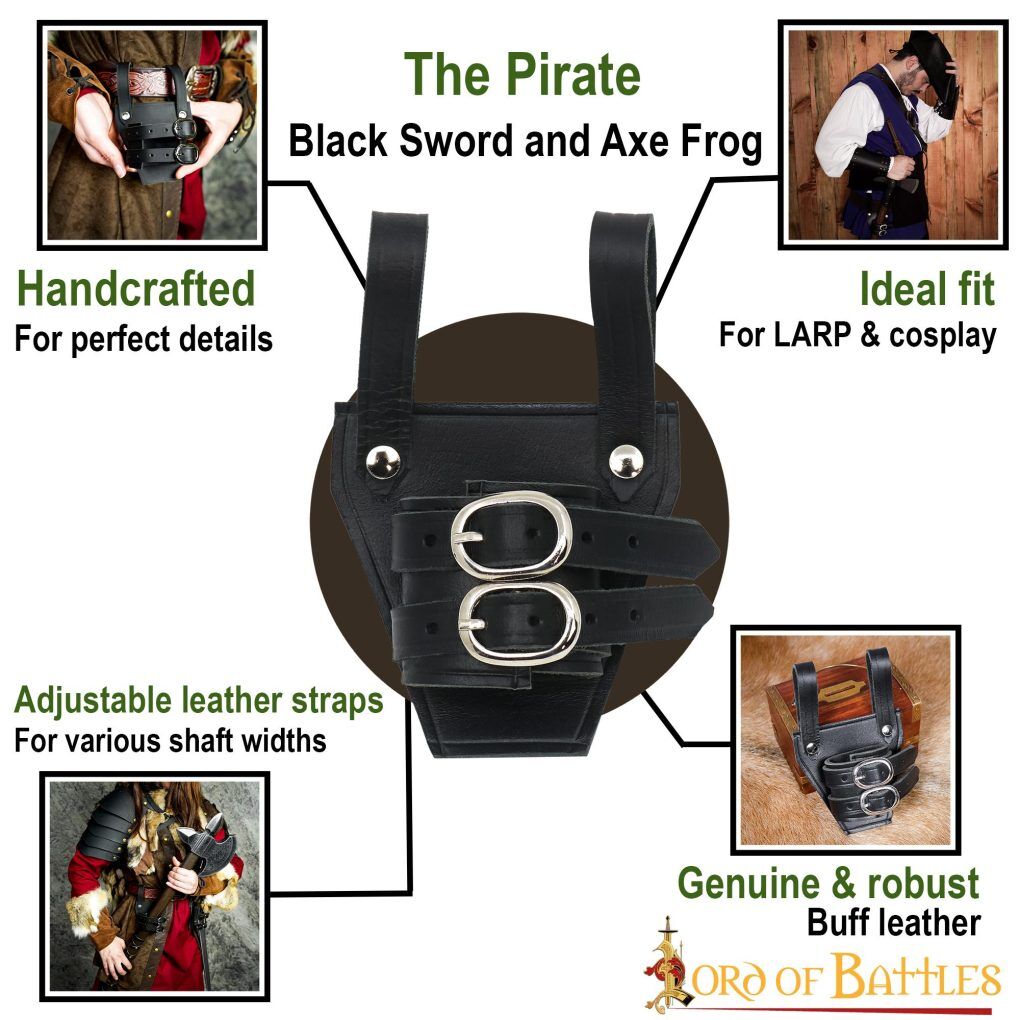 The Pirate Frog for Swords and Axes Handcrafted Genuine Leather The Pirate Frog for Swords and Axes Handcrafted Genuine Leather