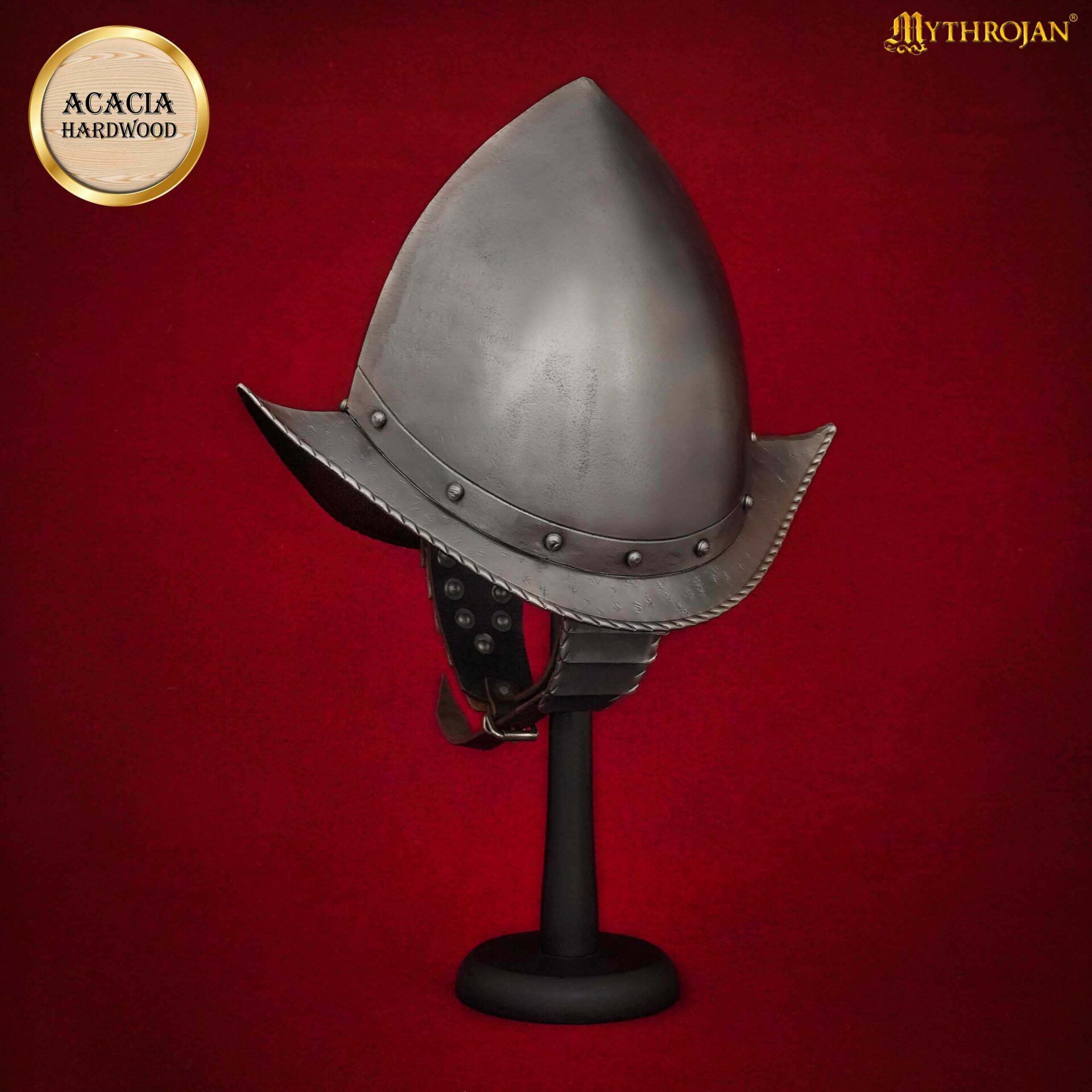 Medieval Wooden Helmet Stand-300609 1 Helmet Stand