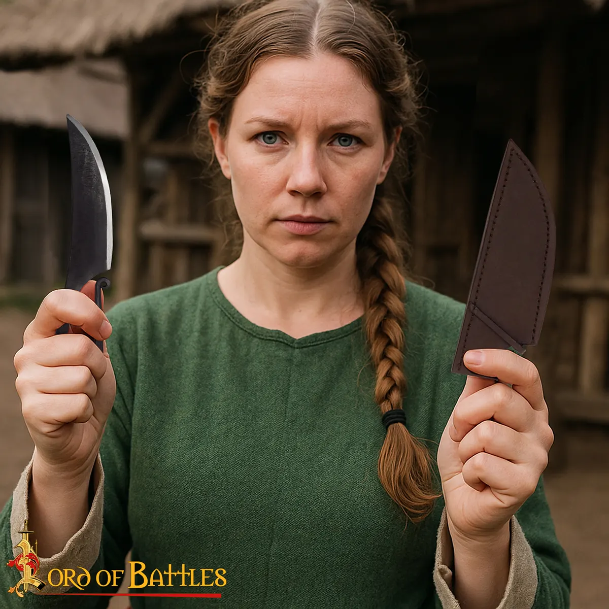 Viking Sax Knife with Leather Sheath - Image 7