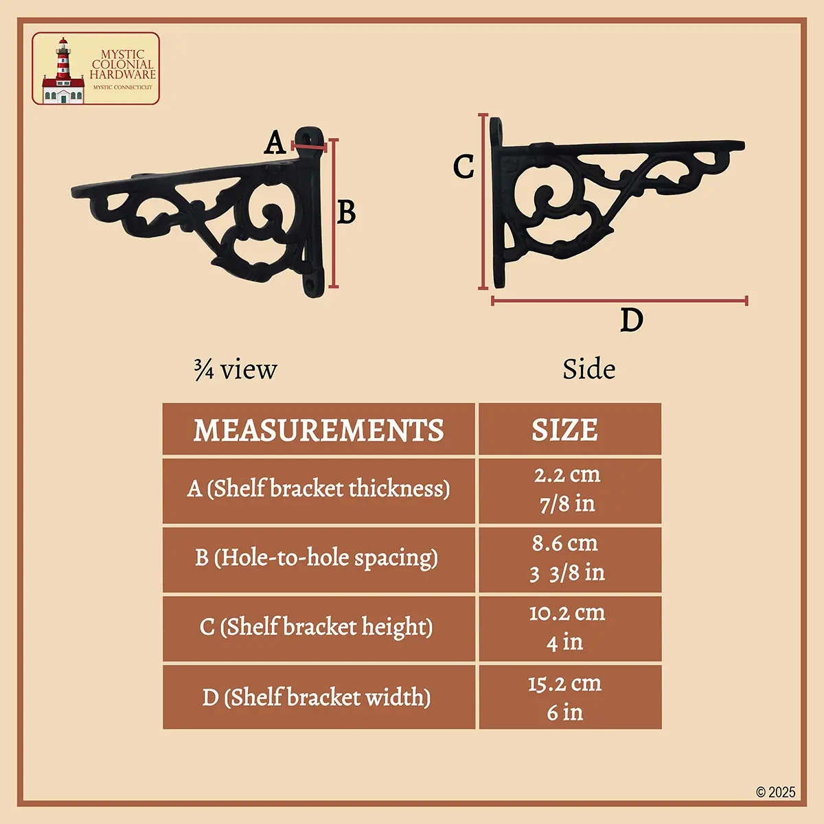 Cast Iron Victorian Shelf Brackets - Image 3
