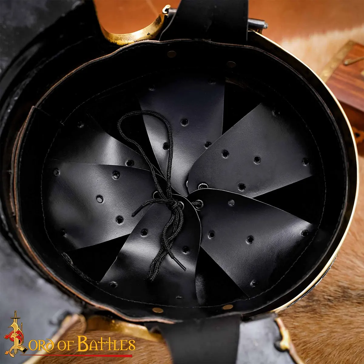 Traditionally Handcrafted 1st Century Roman Imperial Gallic Helmet with Red Crest – Polished Steel and Brass - Image 7