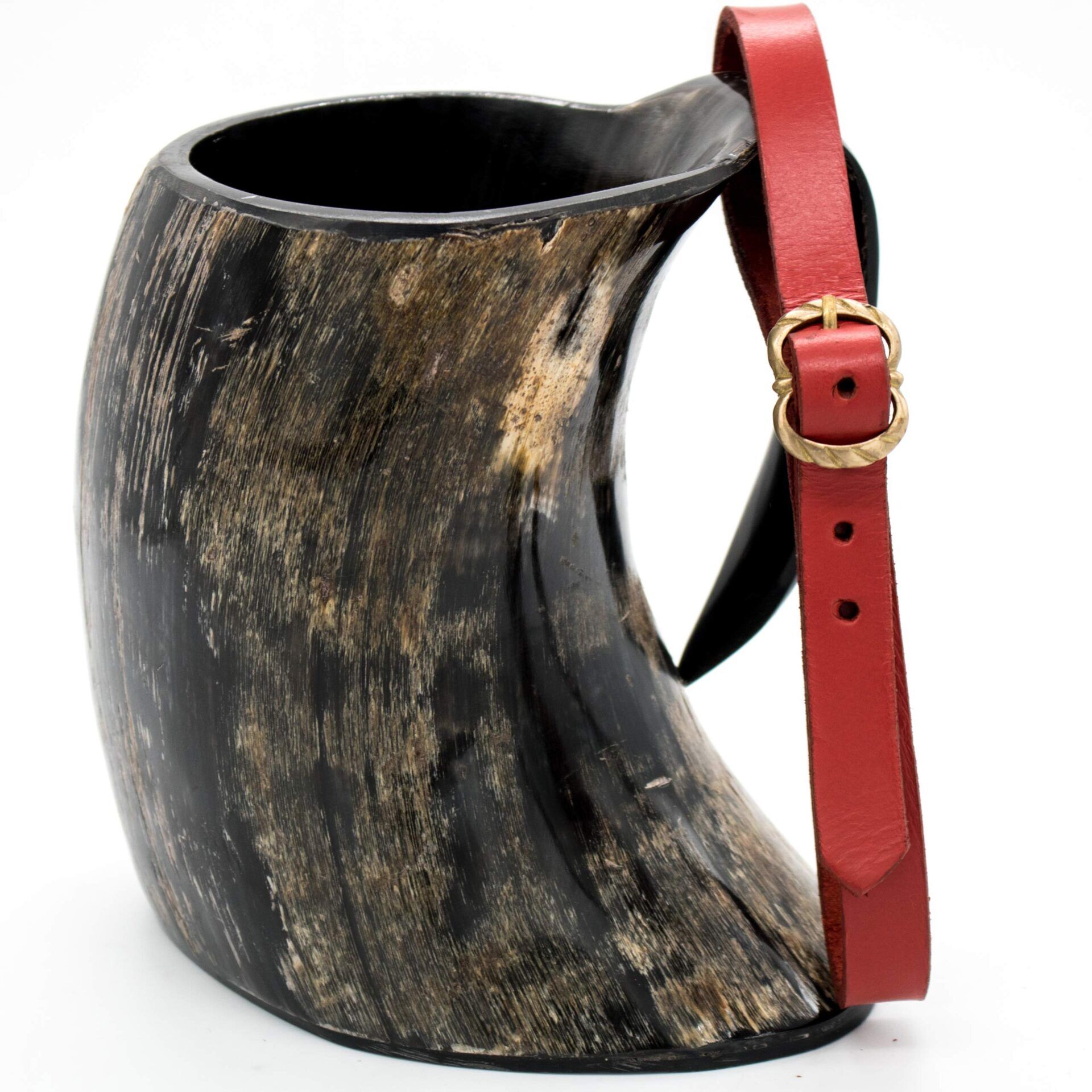 Mythrojan Horn Mug Tankard with Red Leather Strap 1400 ml Mythrojan Horn Mug Tankard with Red Leather Strap 1400 ml