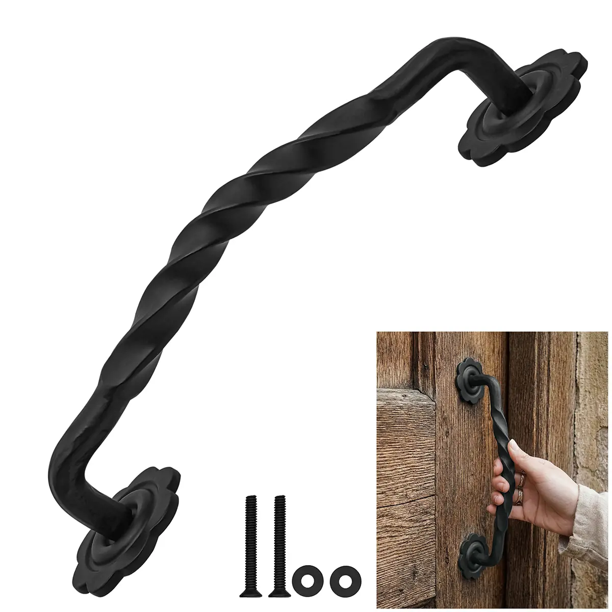 500208-Featured-Ai Twisted black Door Pull Handle