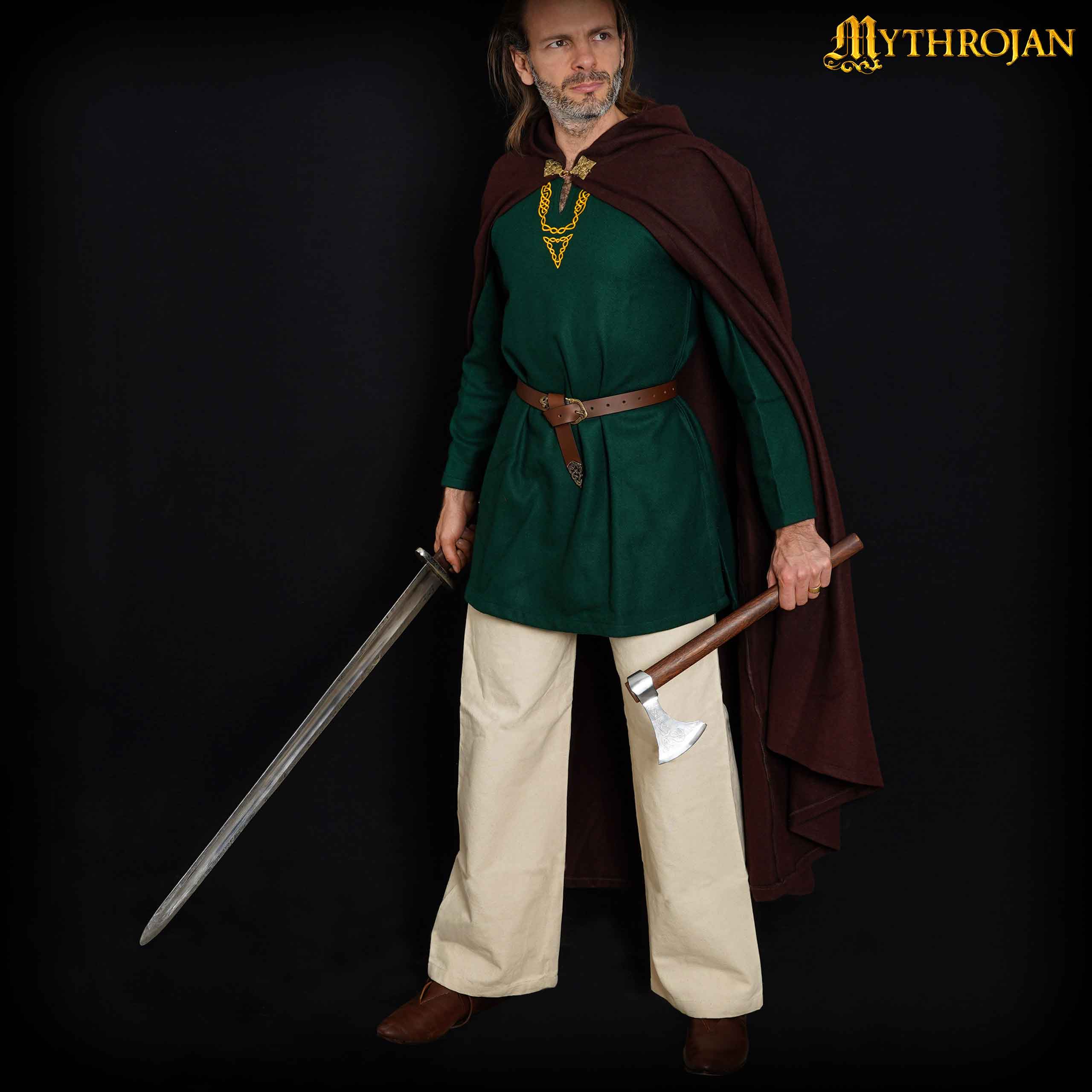 Medieval Viking Warrior Cotton Trousers-300737E 1 Cotton Trousers