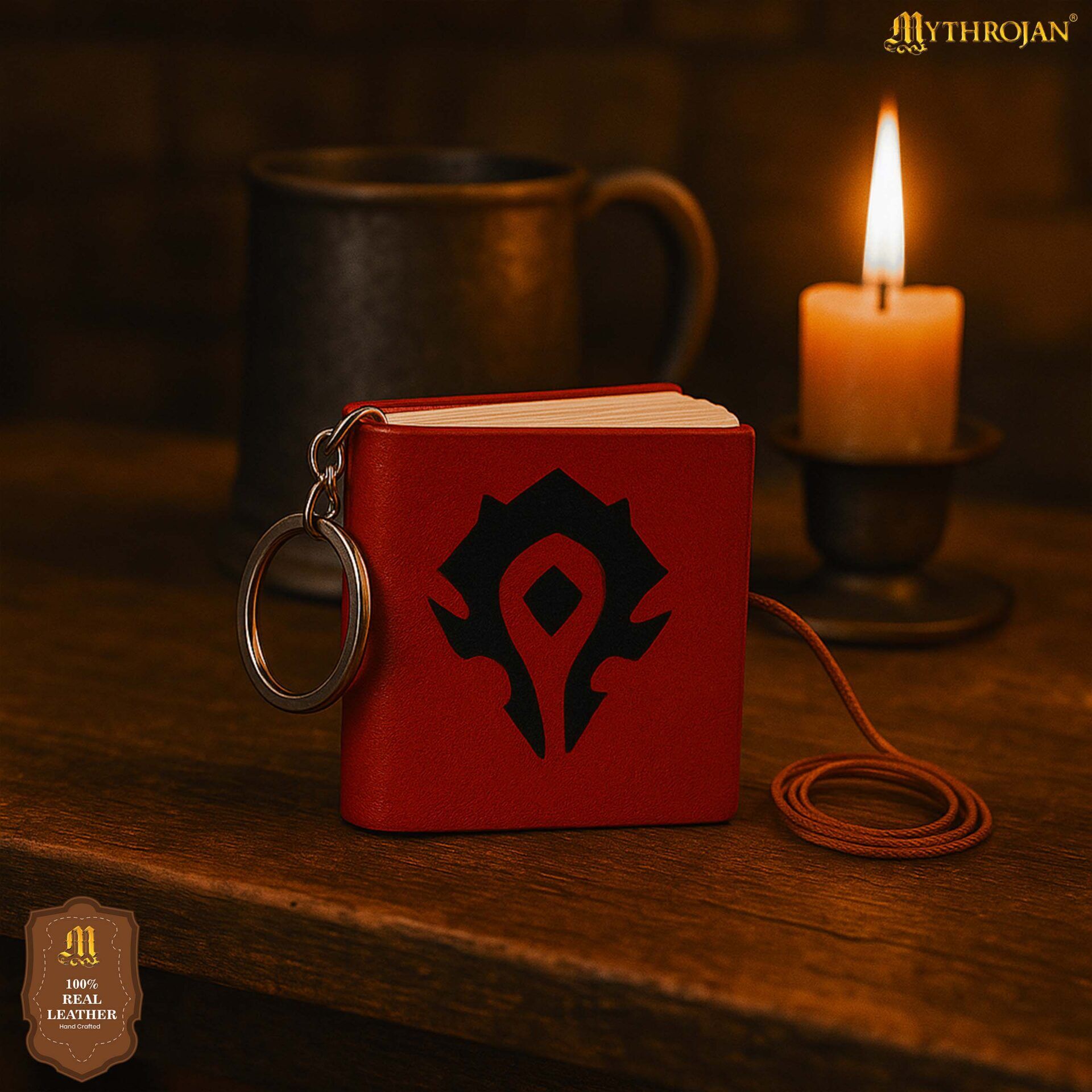 World of Warcraft Mini Keychain Leather Journal-300856 Mini Leather Journal