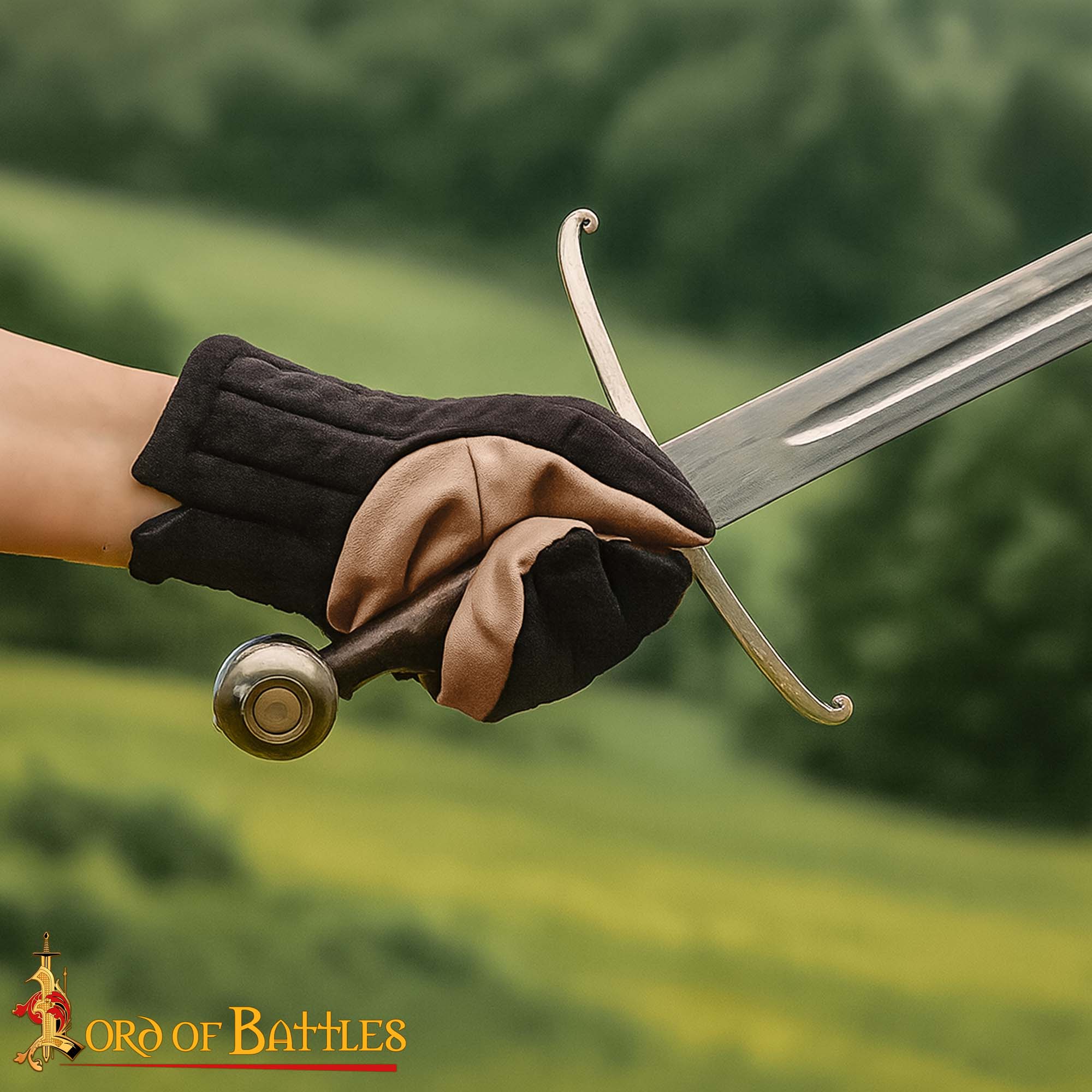 Padded Mitten Gloves Handcrafted Cotton Canvas-7203BK 5 Padded Cotton Canvas Gloves