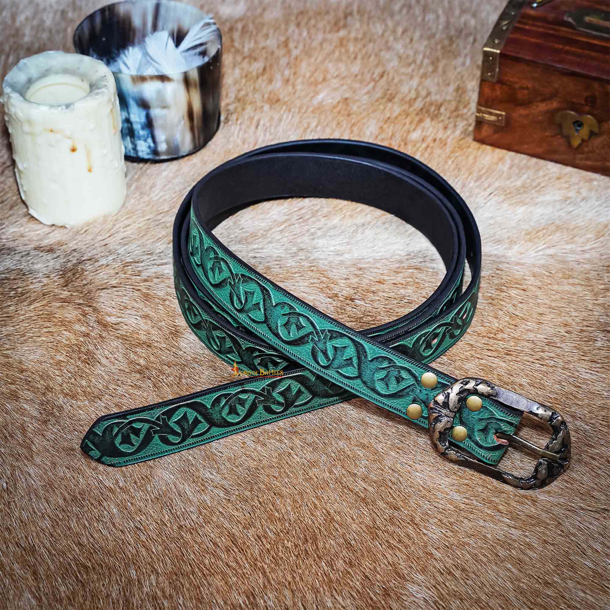 26056GR_5 Fantasy Leather Belt